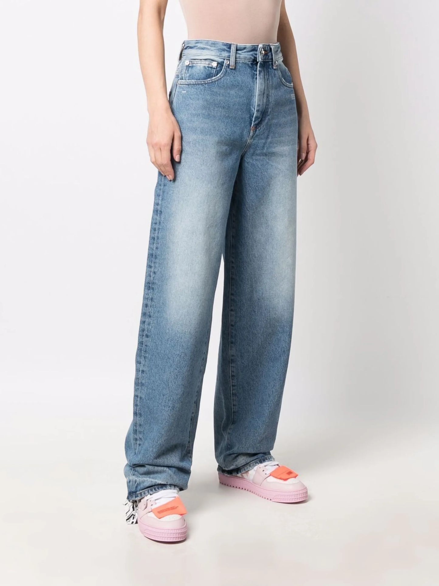 high-rise wide-leg jeans