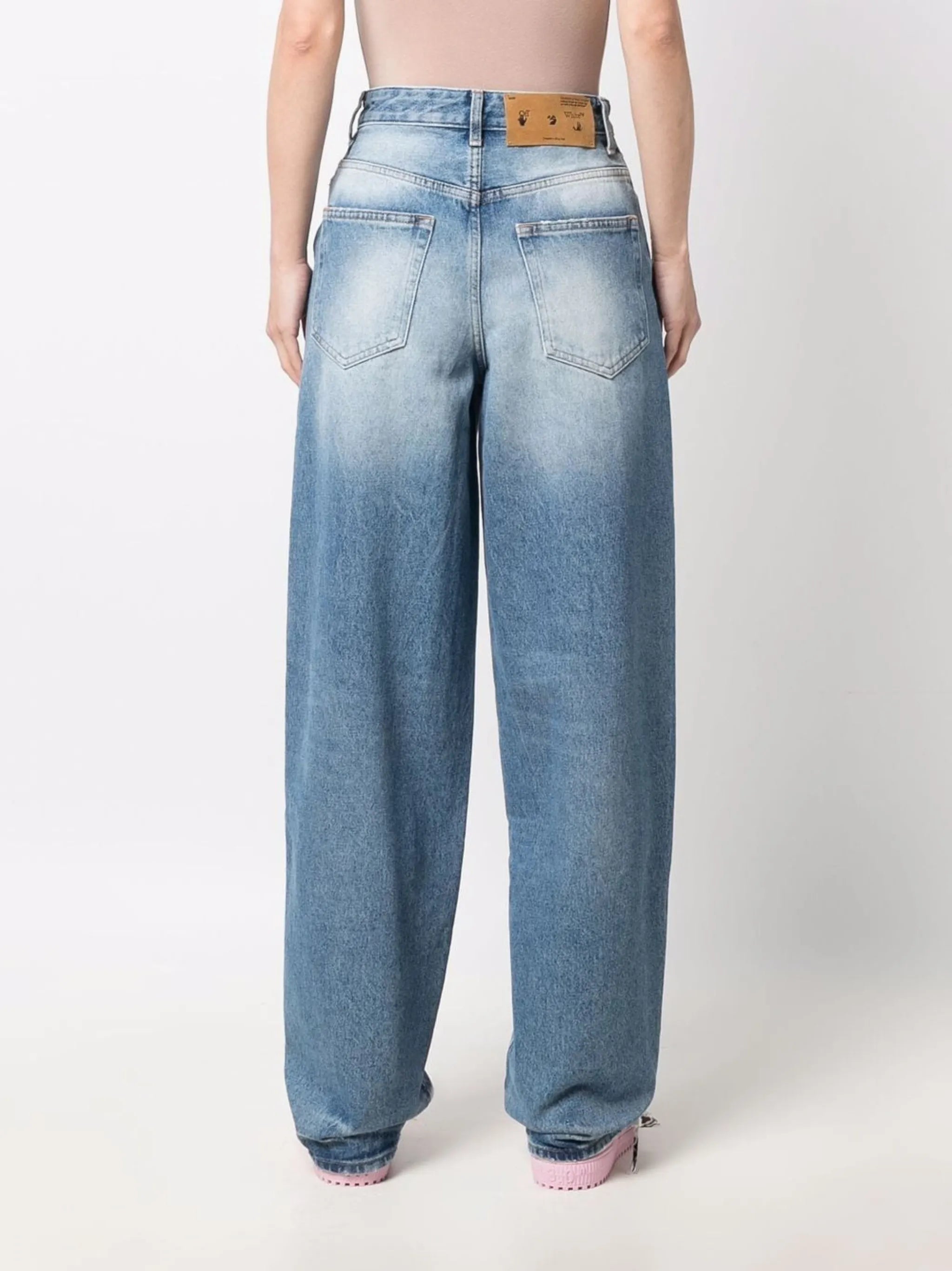 high-rise wide-leg jeans