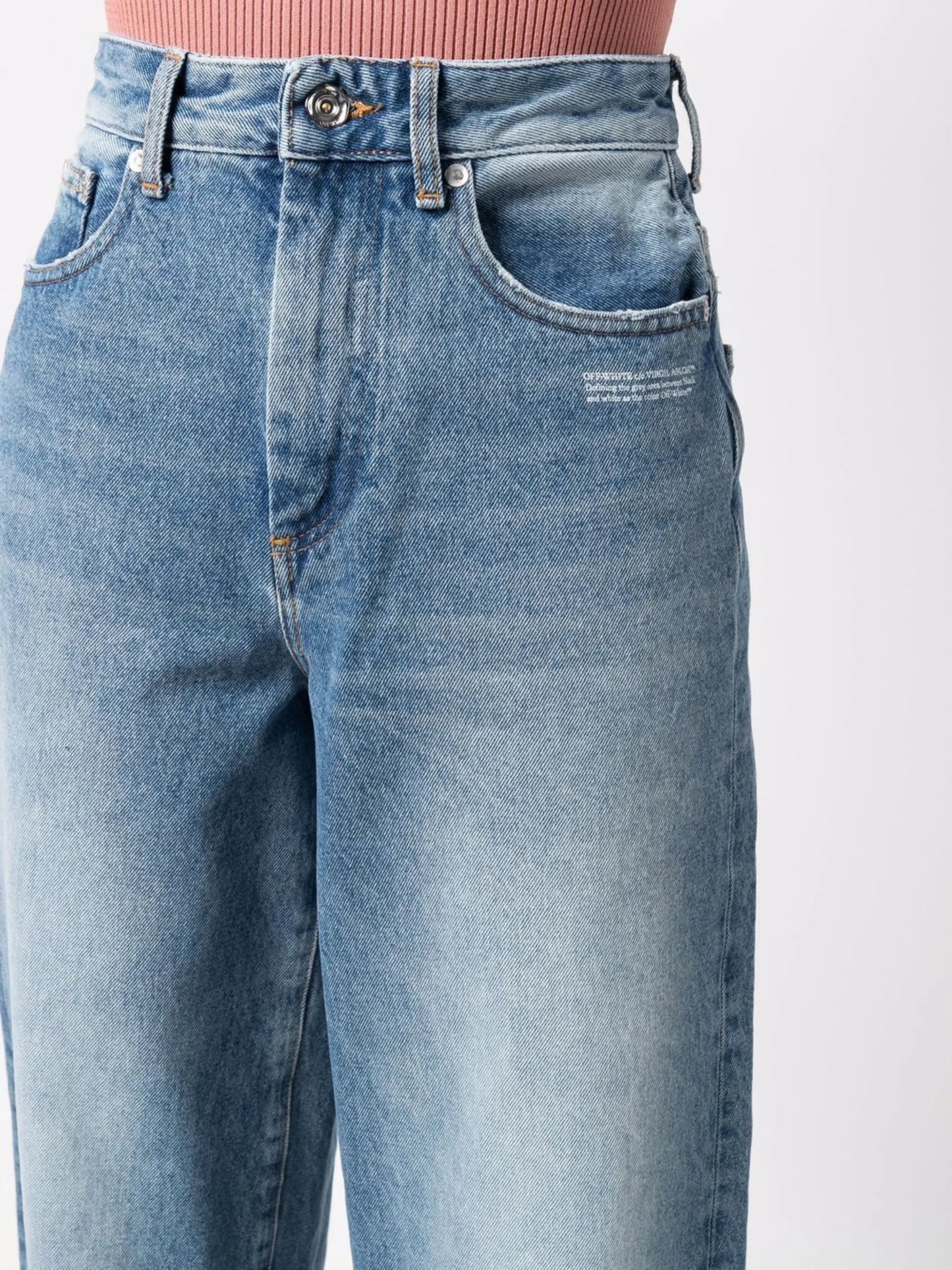 high-rise wide-leg jeans