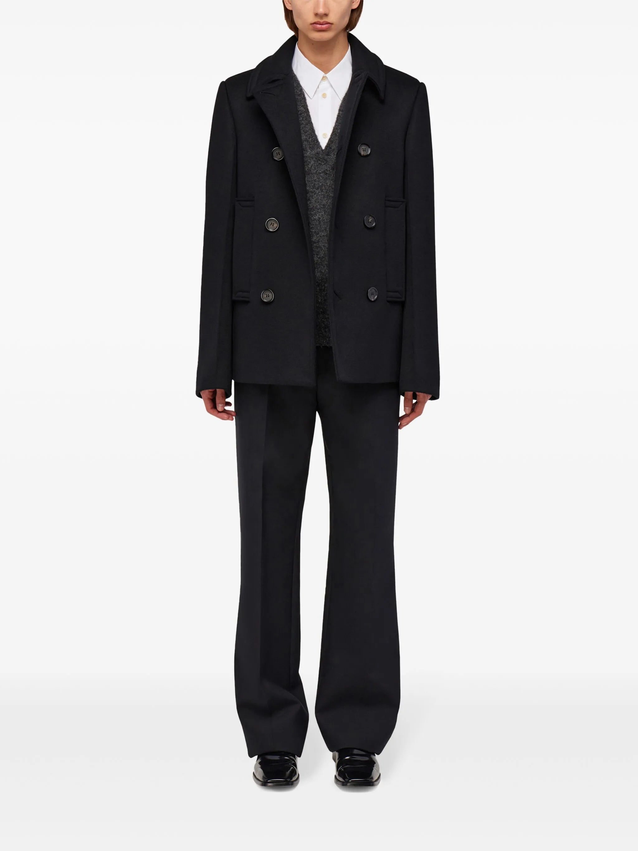 virgin wool-blend peacoat