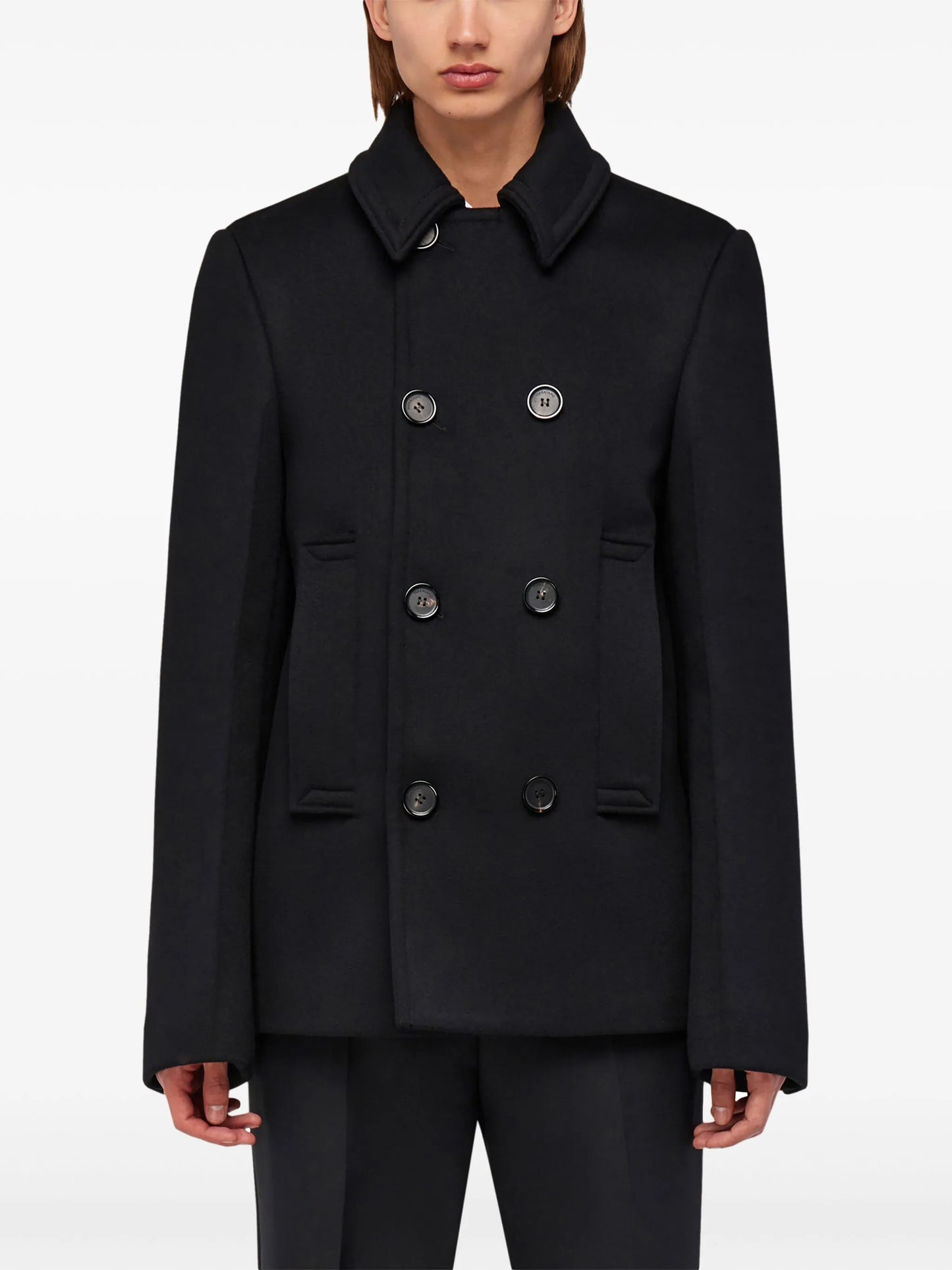 virgin wool-blend peacoat