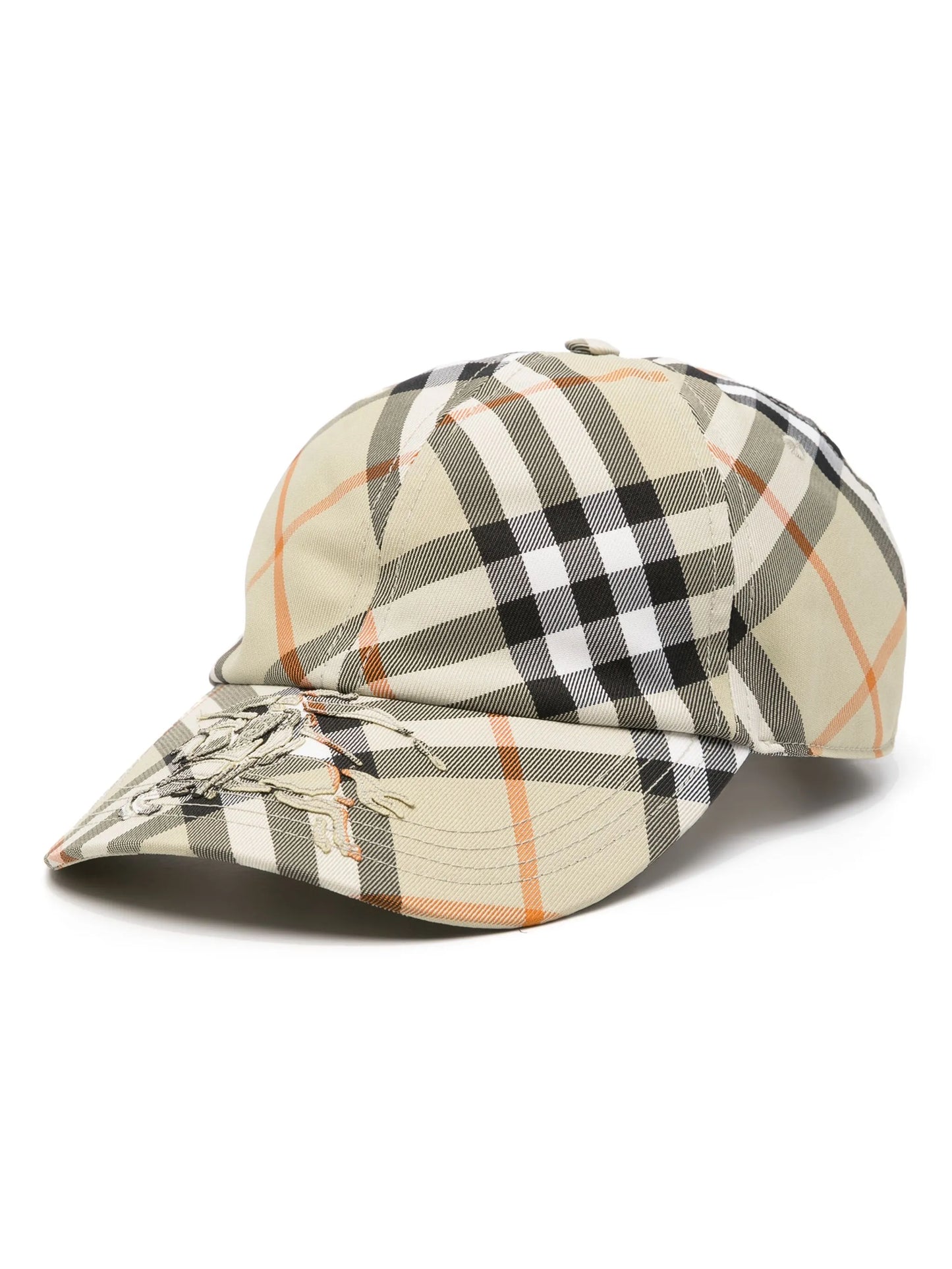 Equestrian Knight-appliqué checked cap