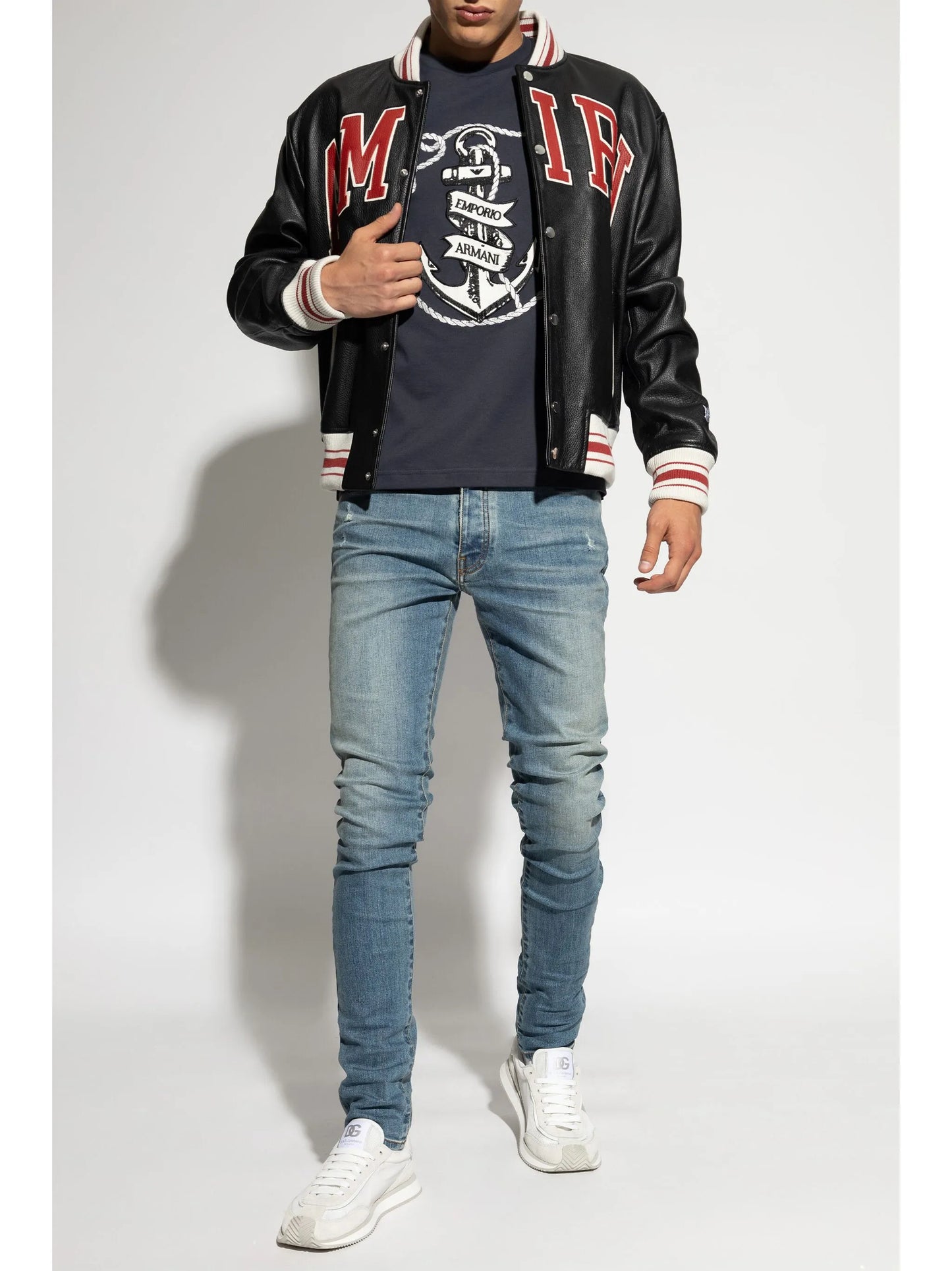 Stack low-rise skinny jeans