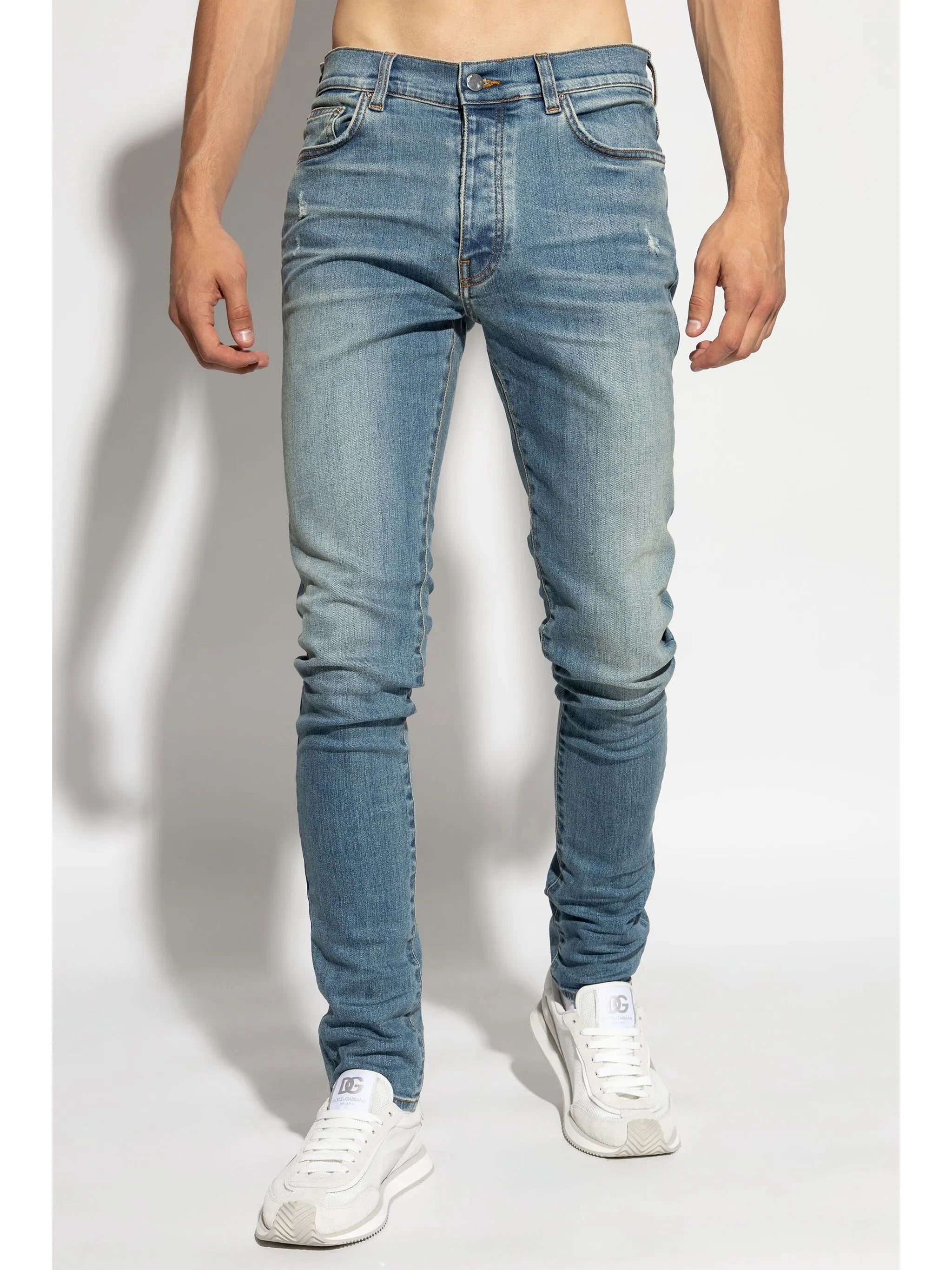 Stack low-rise skinny jeans