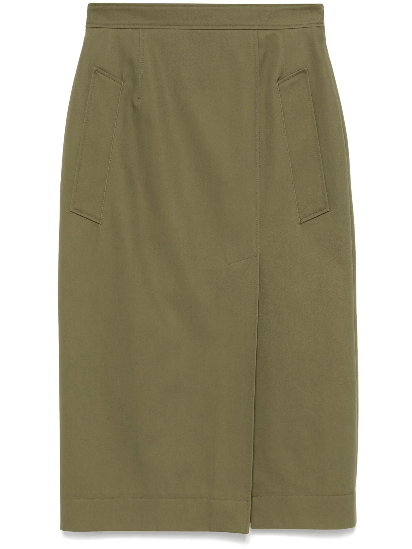 twill midi skirt