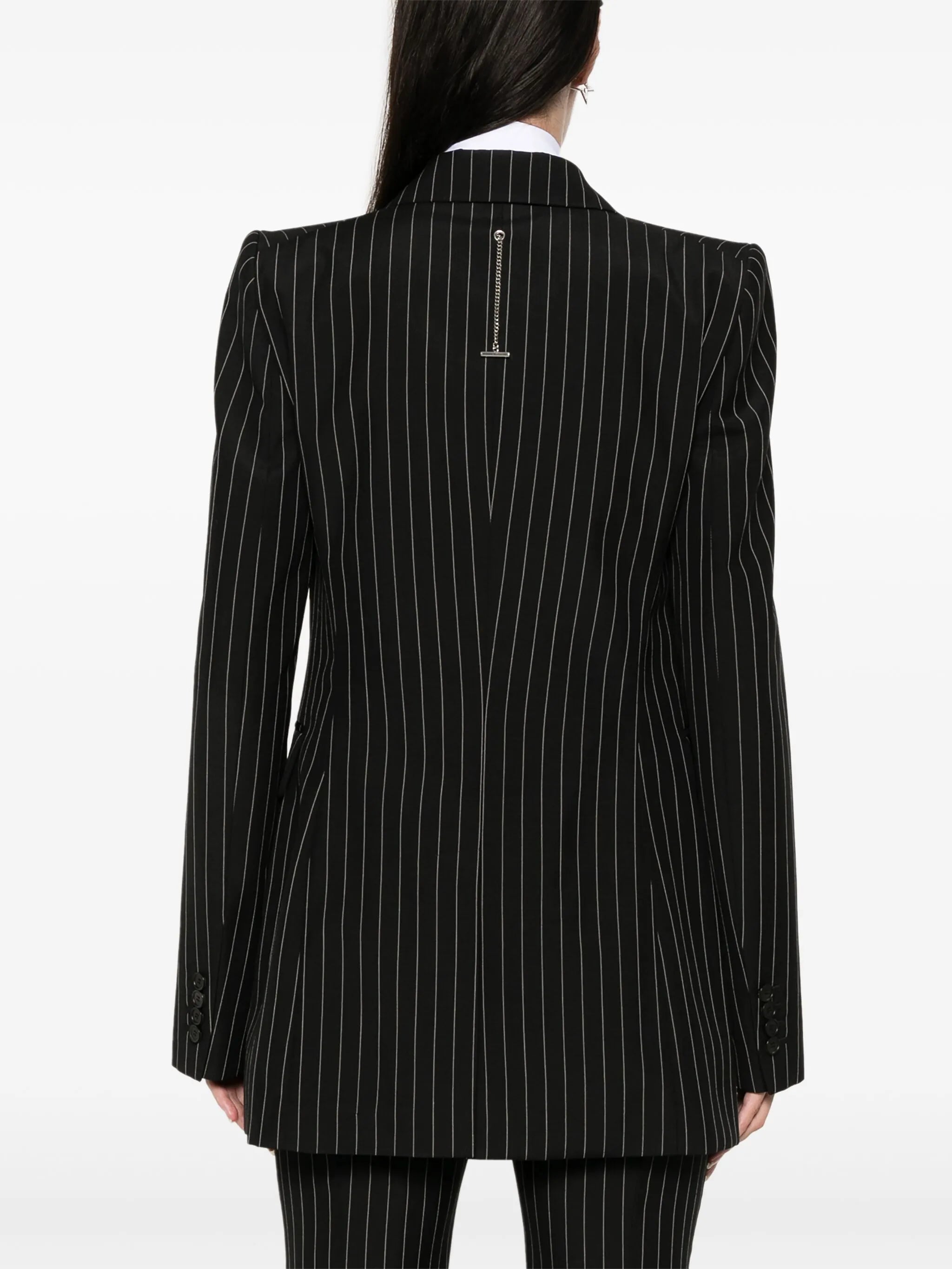 pinstriped blazer