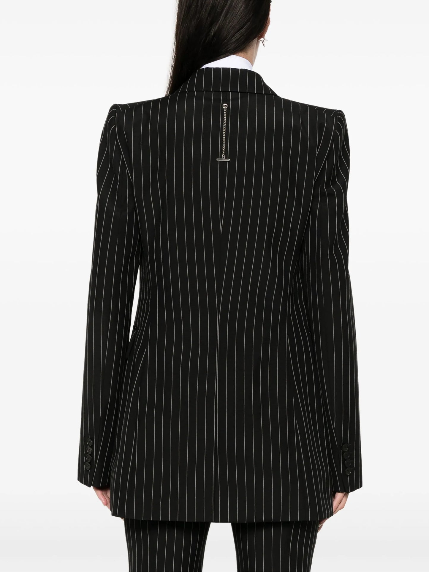 pinstriped blazer