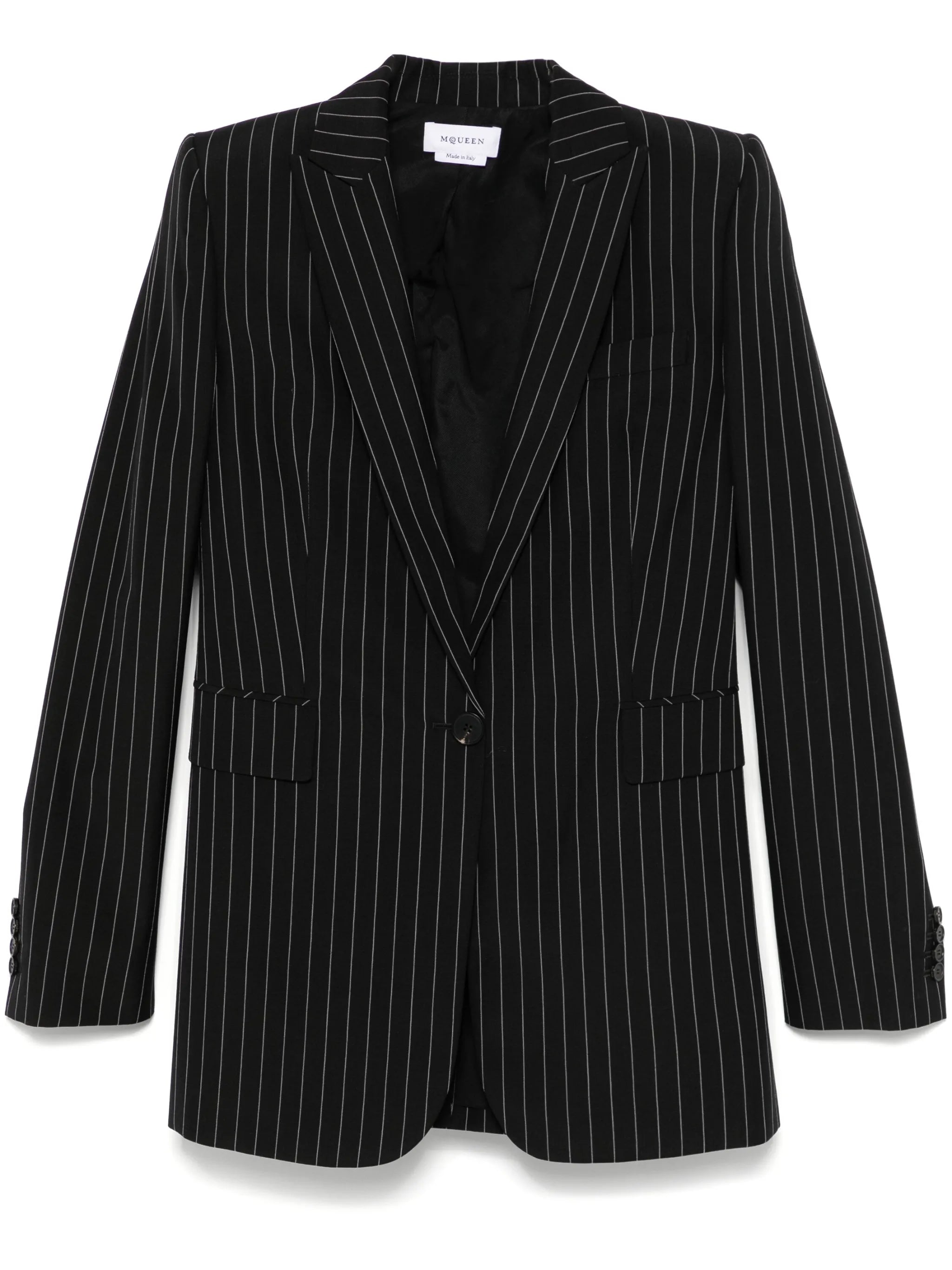 pinstriped blazer