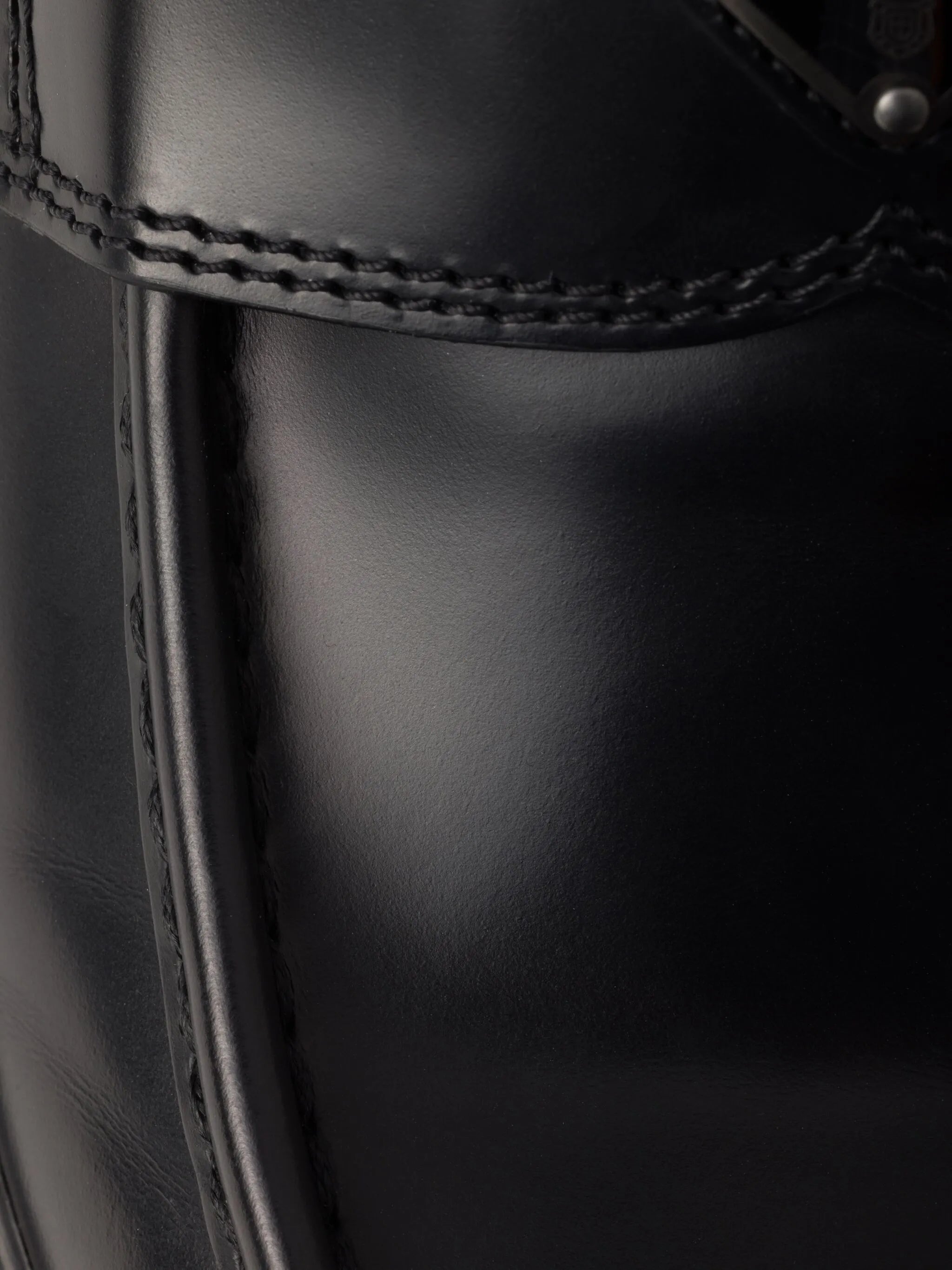 brushed leather loafers