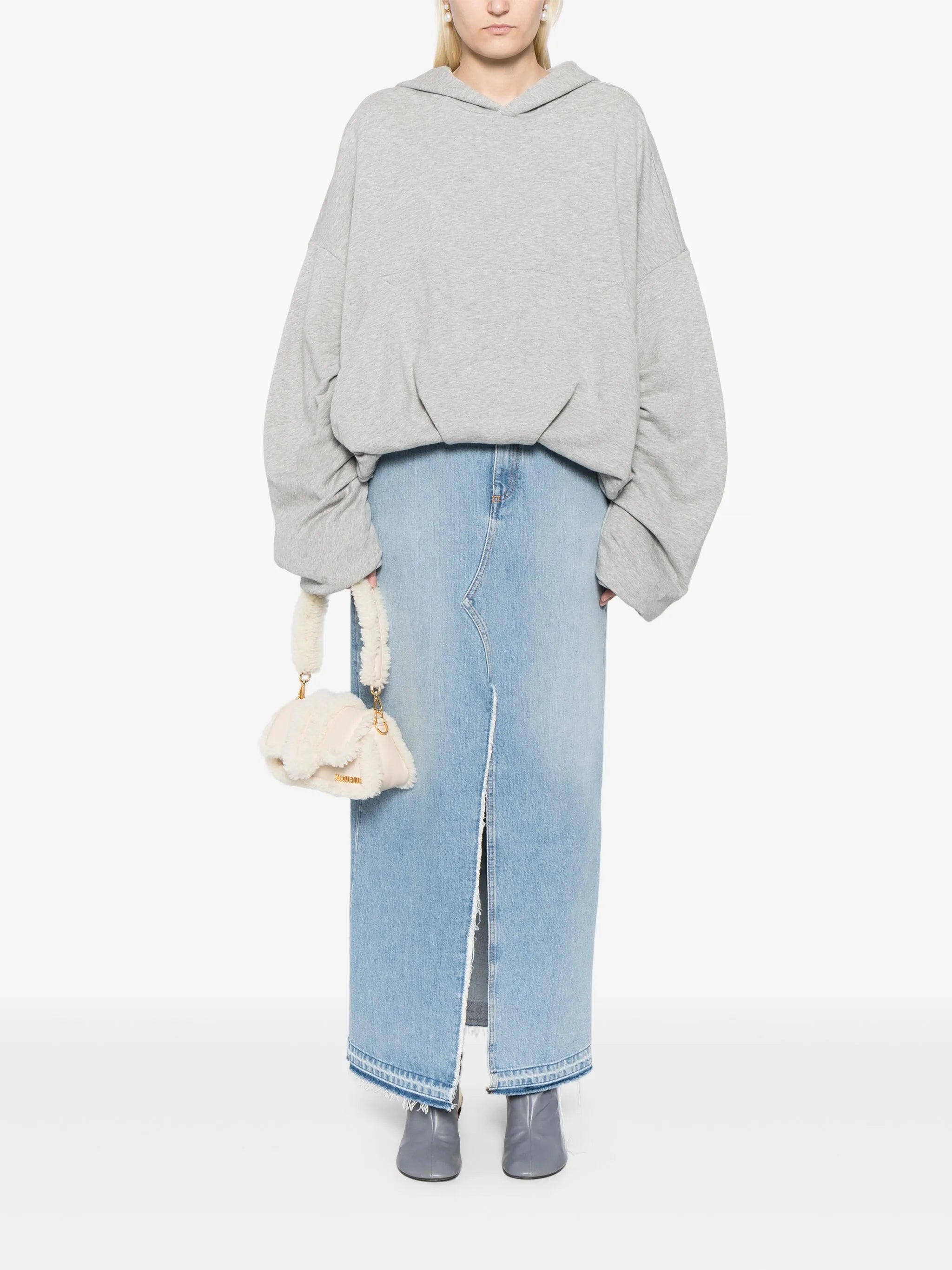 extra-long sleeves oversized hoodie
