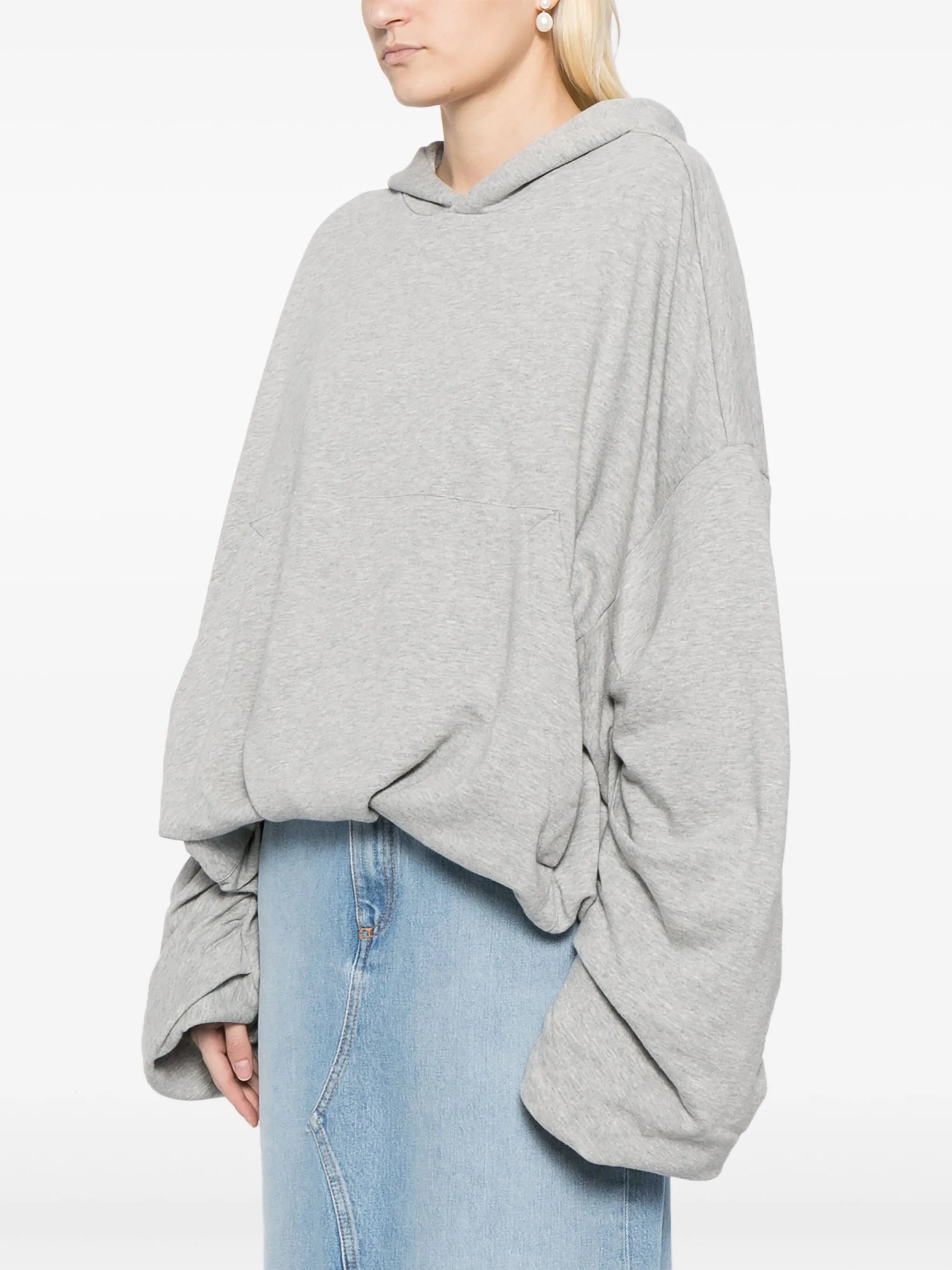 extra-long sleeves oversized hoodie