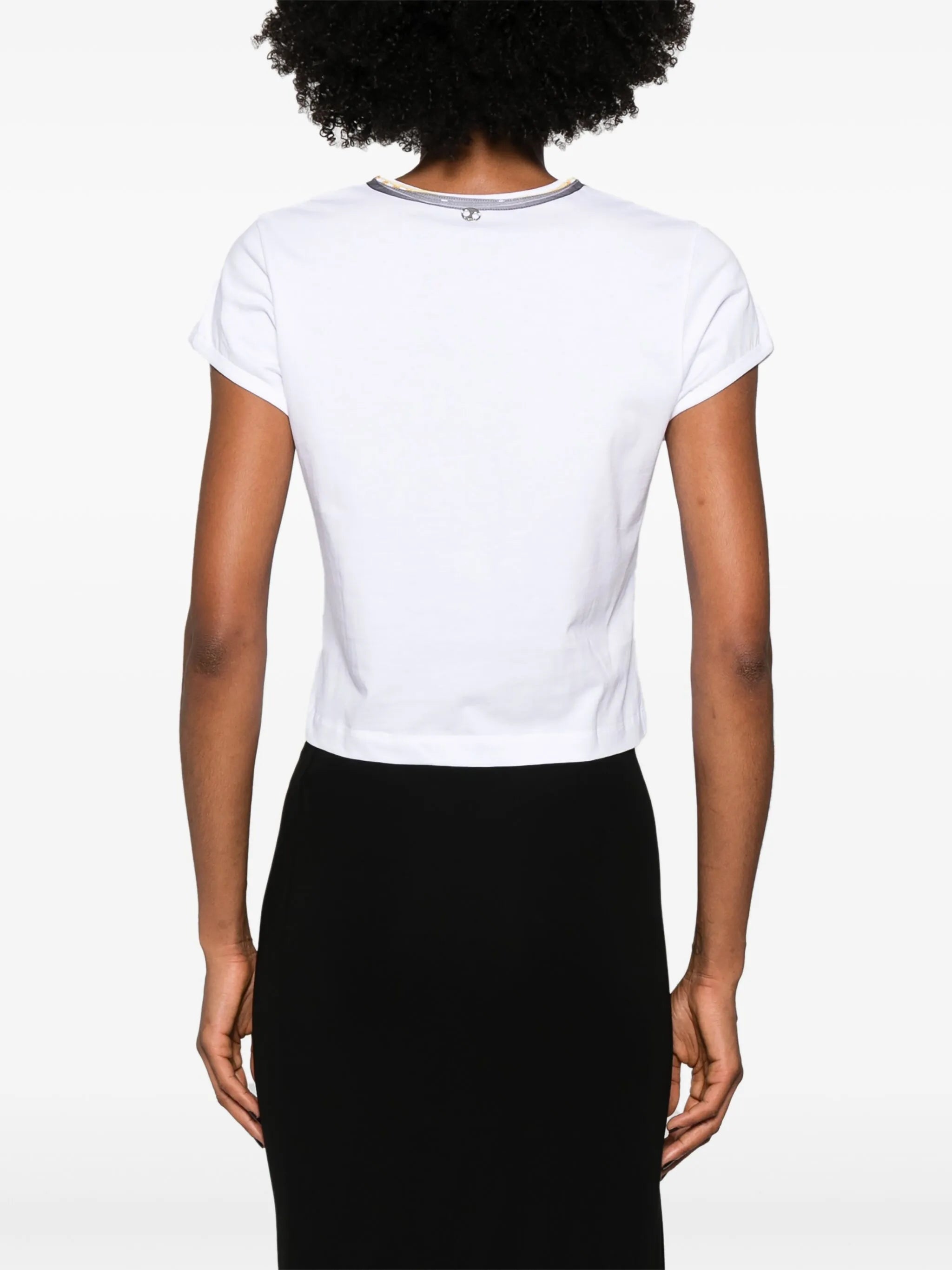 camera-print cotton T-shirt