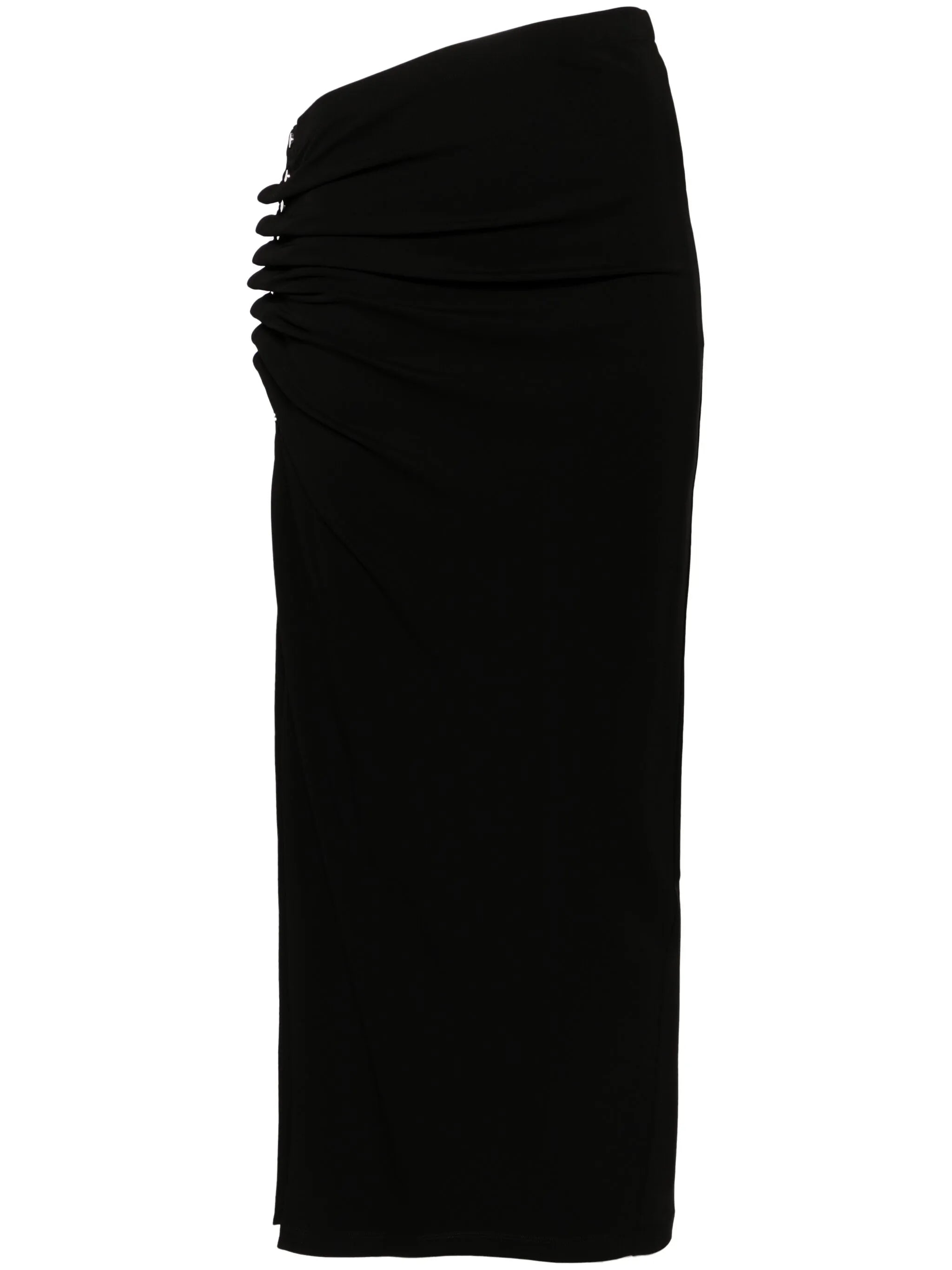 ruched midi skirt