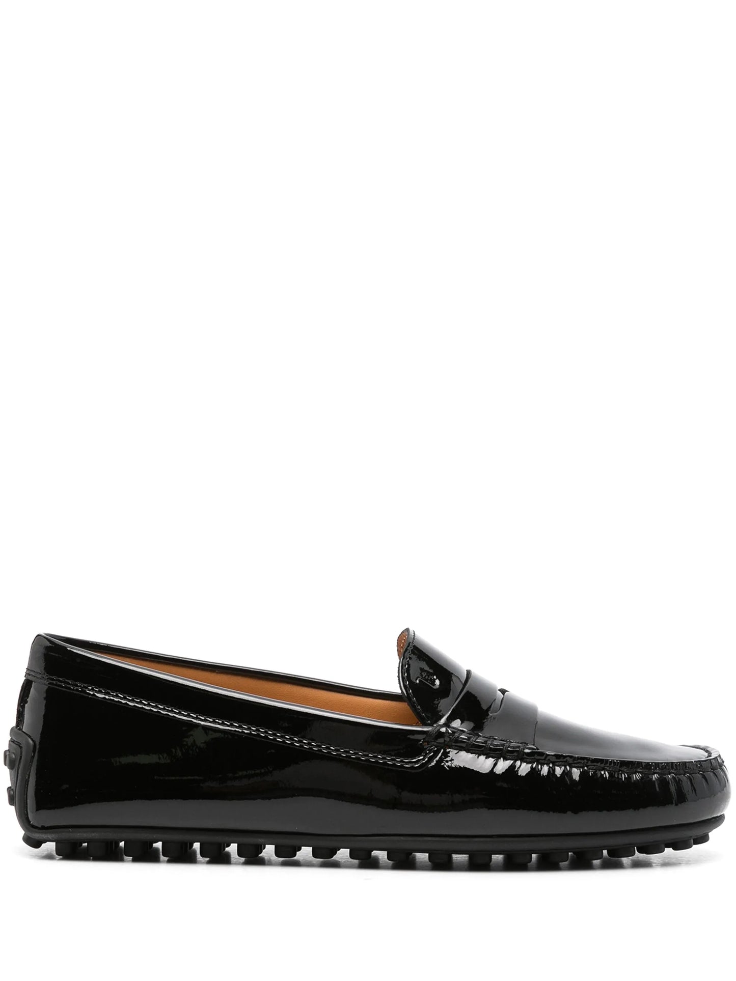 penny slot patent-leather loafers