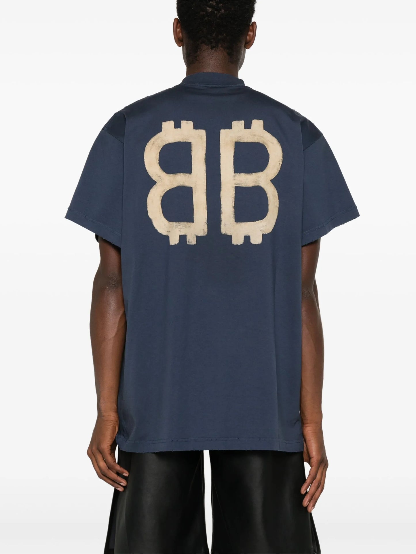Crypto-print cotton T-shirt