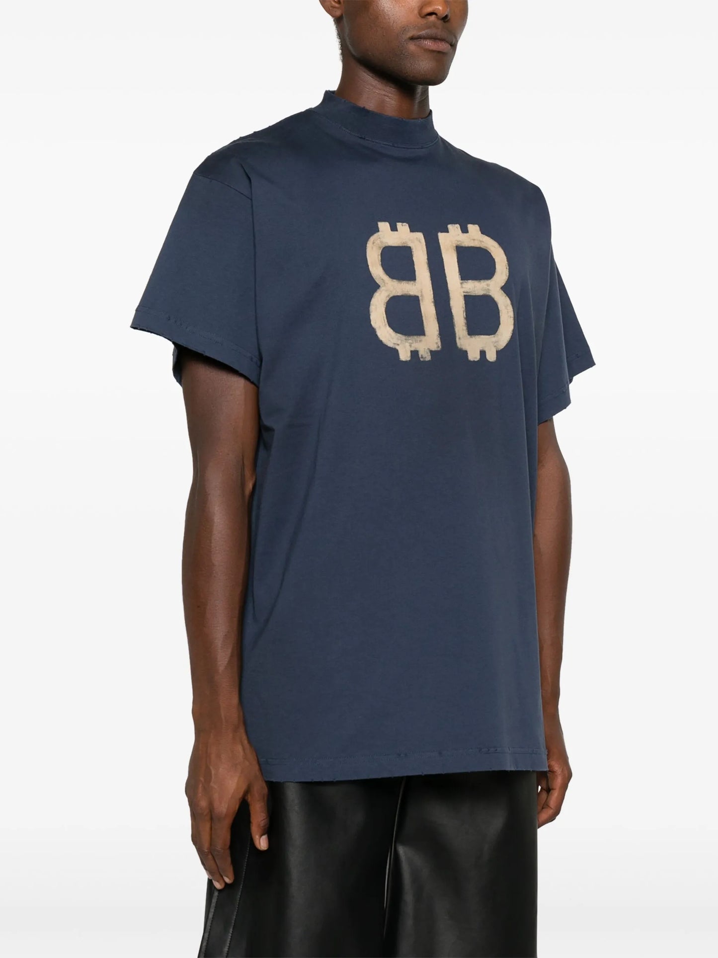 Crypto-print cotton T-shirt