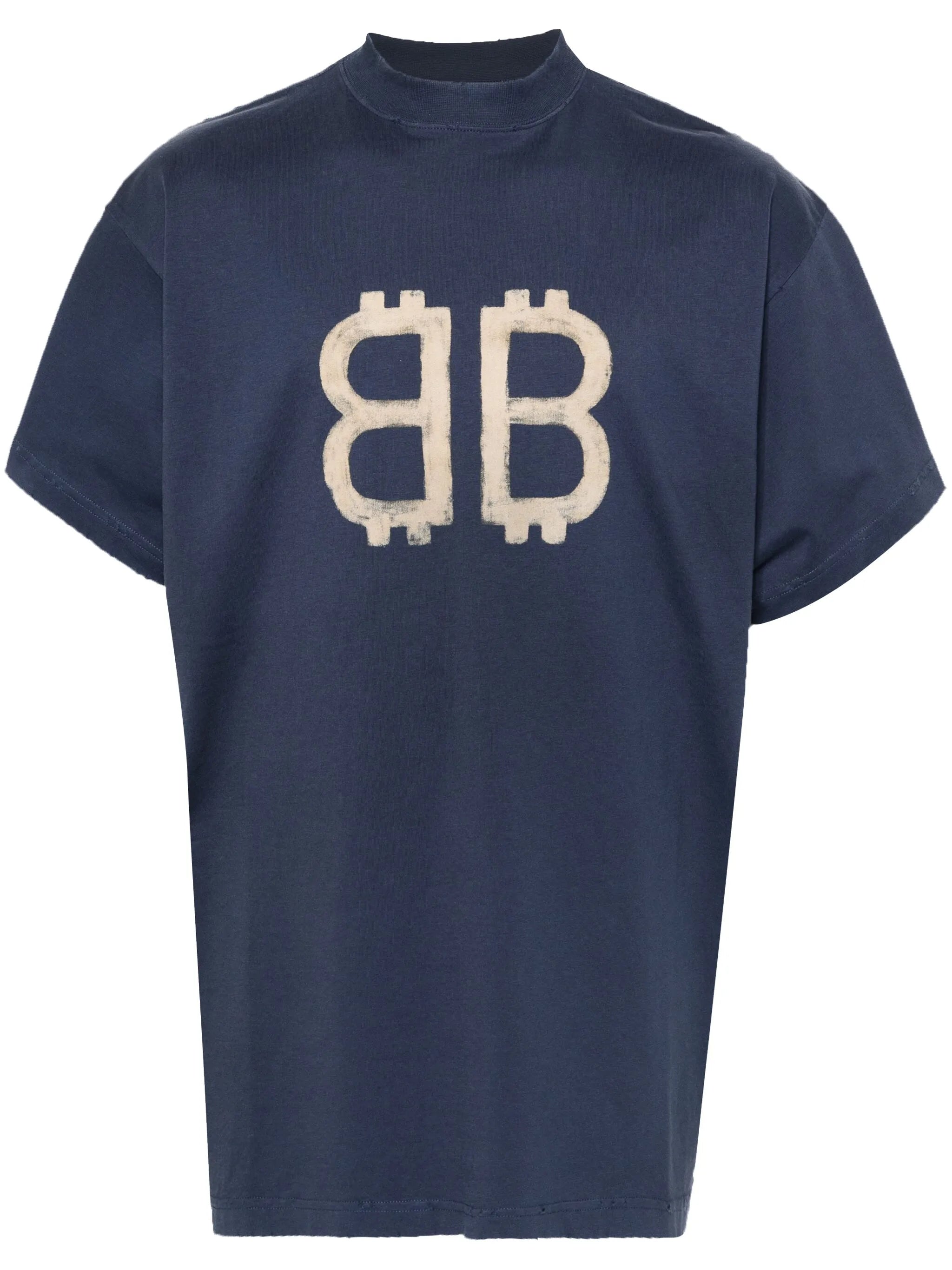 Crypto-print cotton T-shirt
