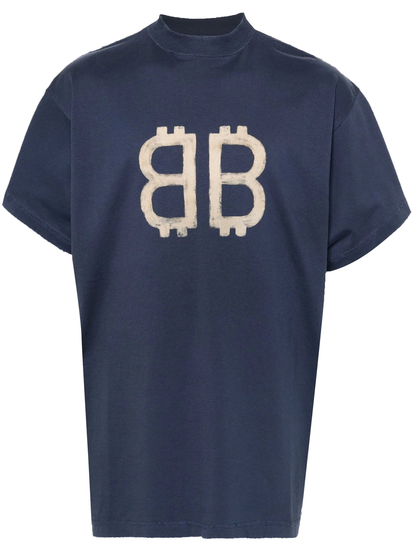 Crypto-print cotton T-shirt