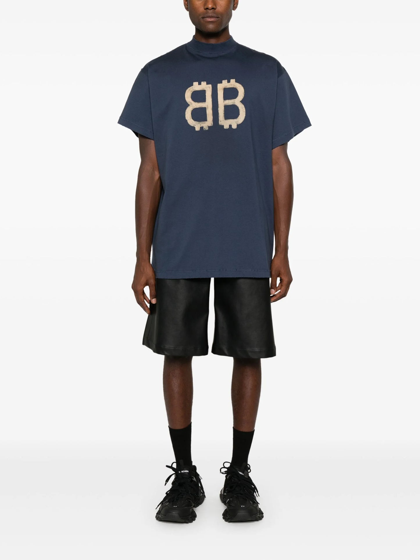 Crypto-print cotton T-shirt