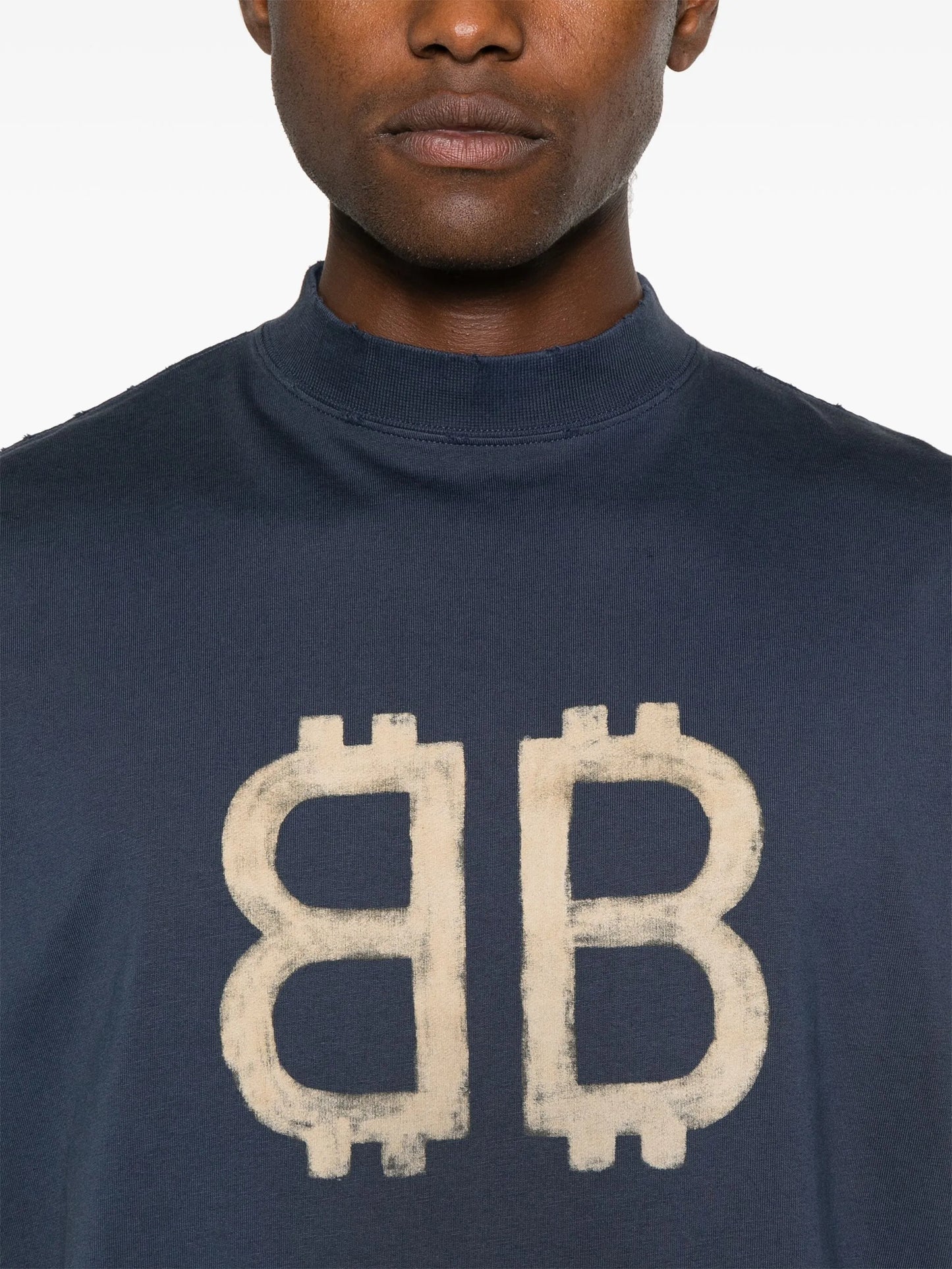 Crypto-print cotton T-shirt