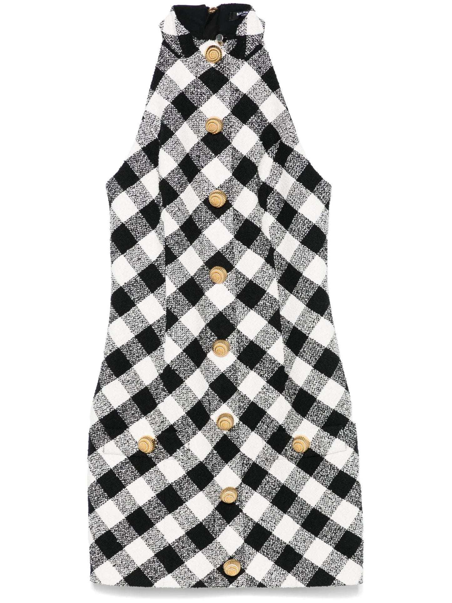 halterneck mini dress