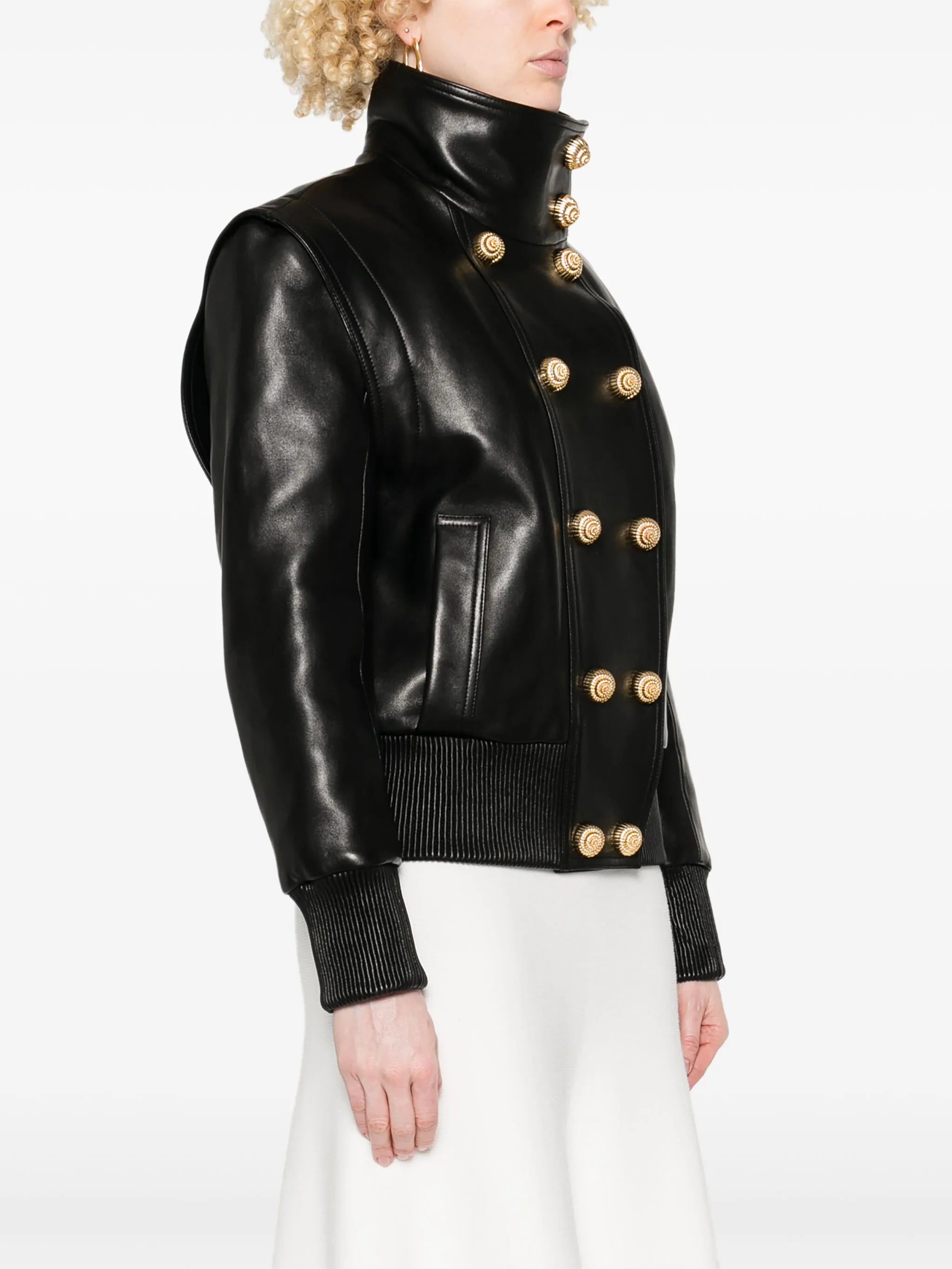 funnel-neck bomber jacket