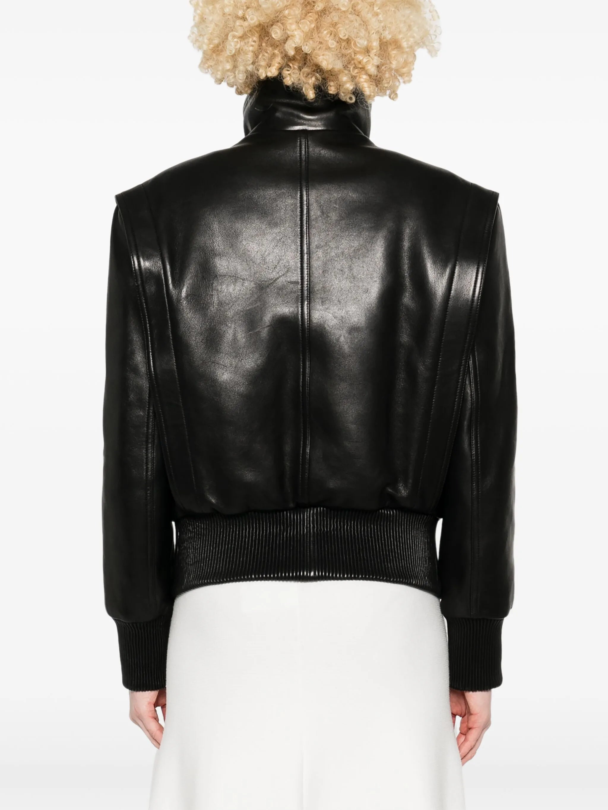 funnel-neck bomber jacket