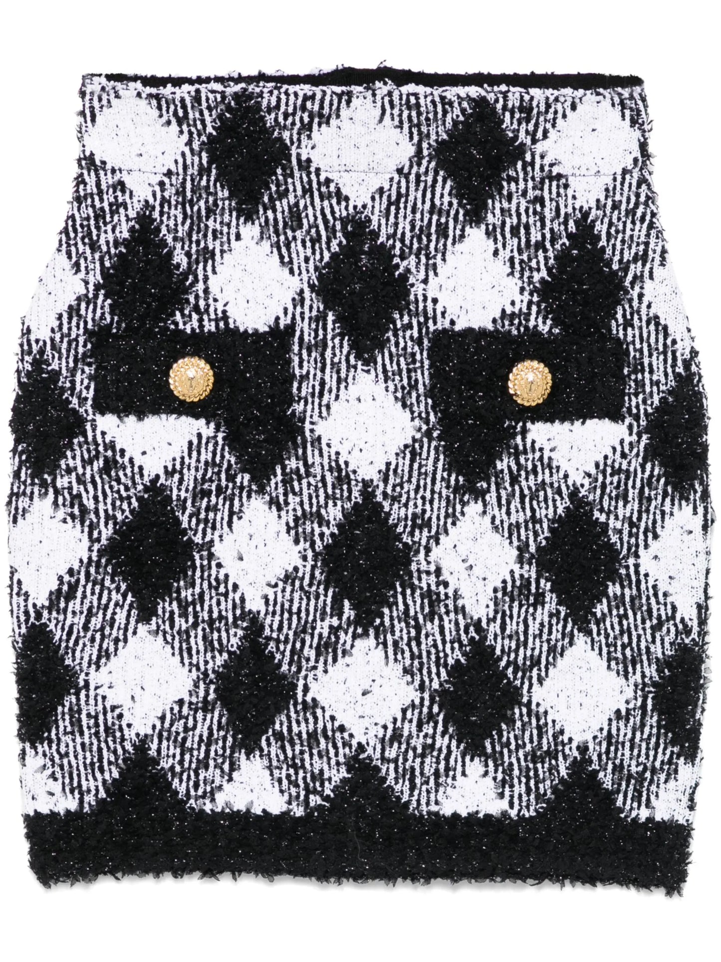 gingham tweed mini skirt