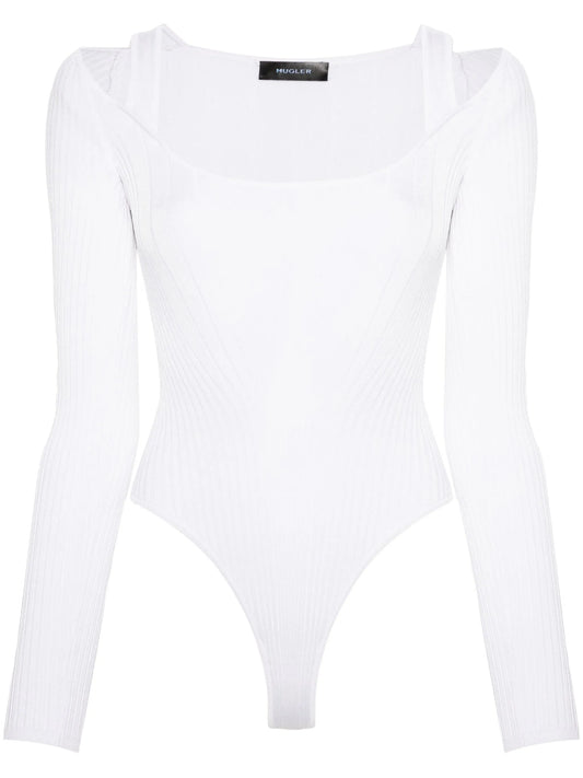 strapped long-sleeved bodysuit