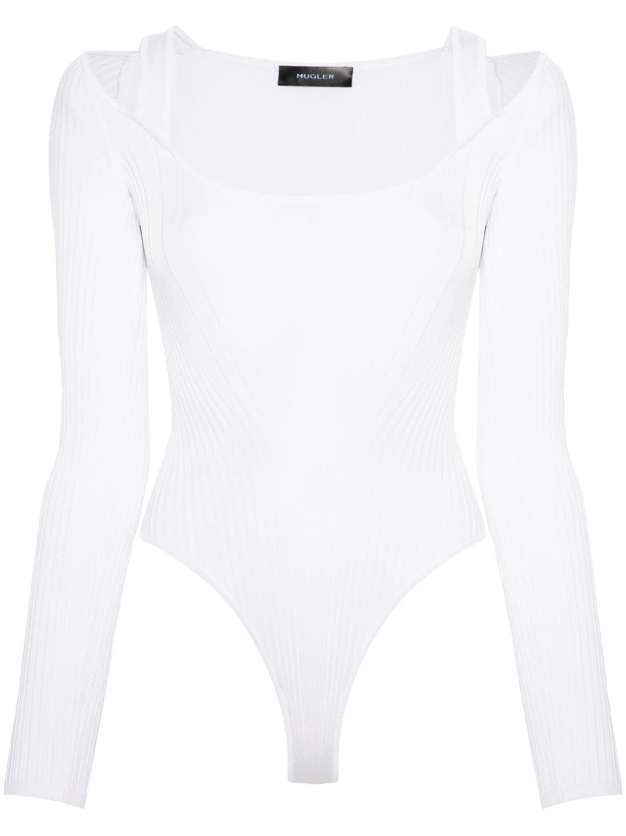 strapped long-sleeved bodysuit