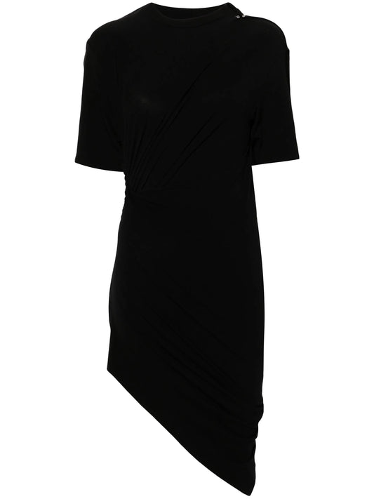 asymmetric hem minidress