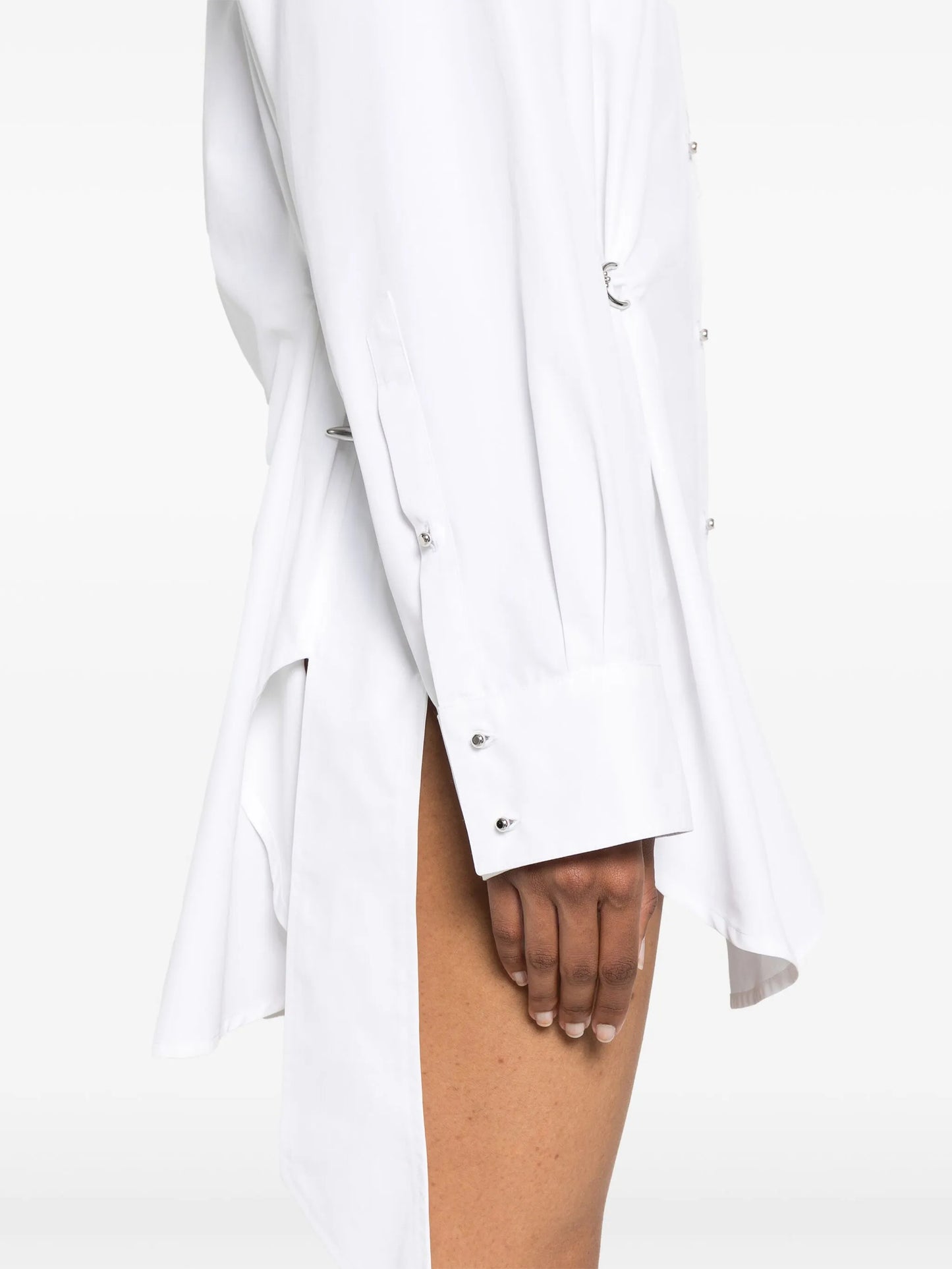 chain-detail shirt dress
