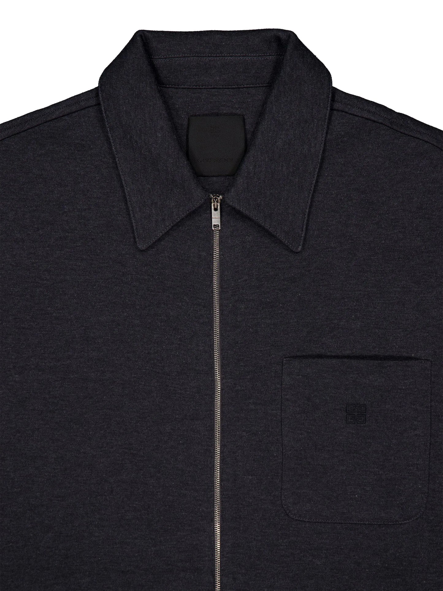 Zipped shirt in fleece with 4G detail