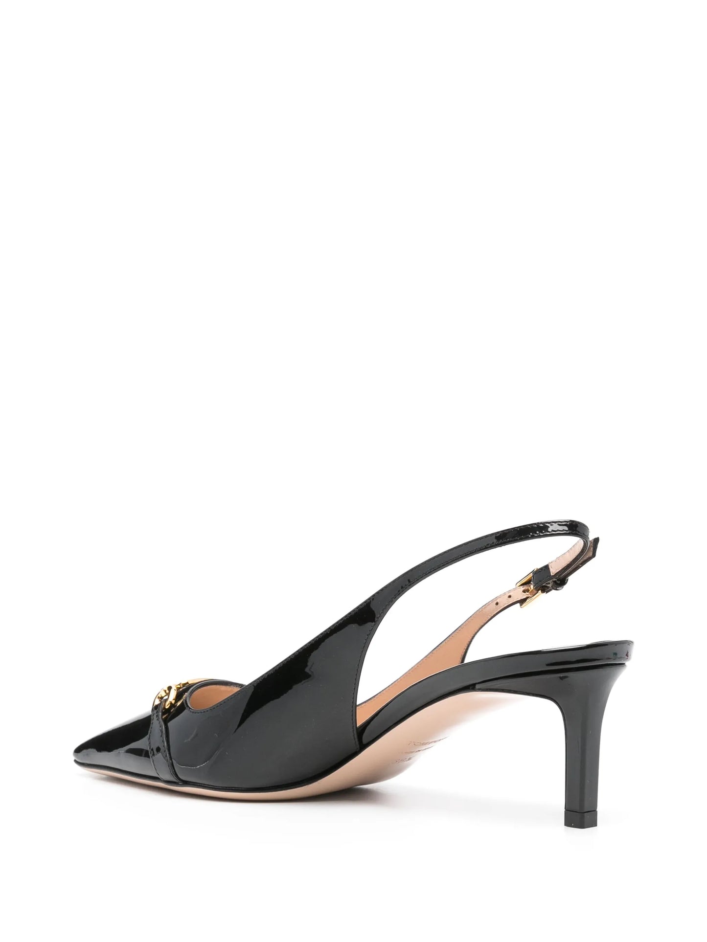 Whitney slingback patent-leather pumps