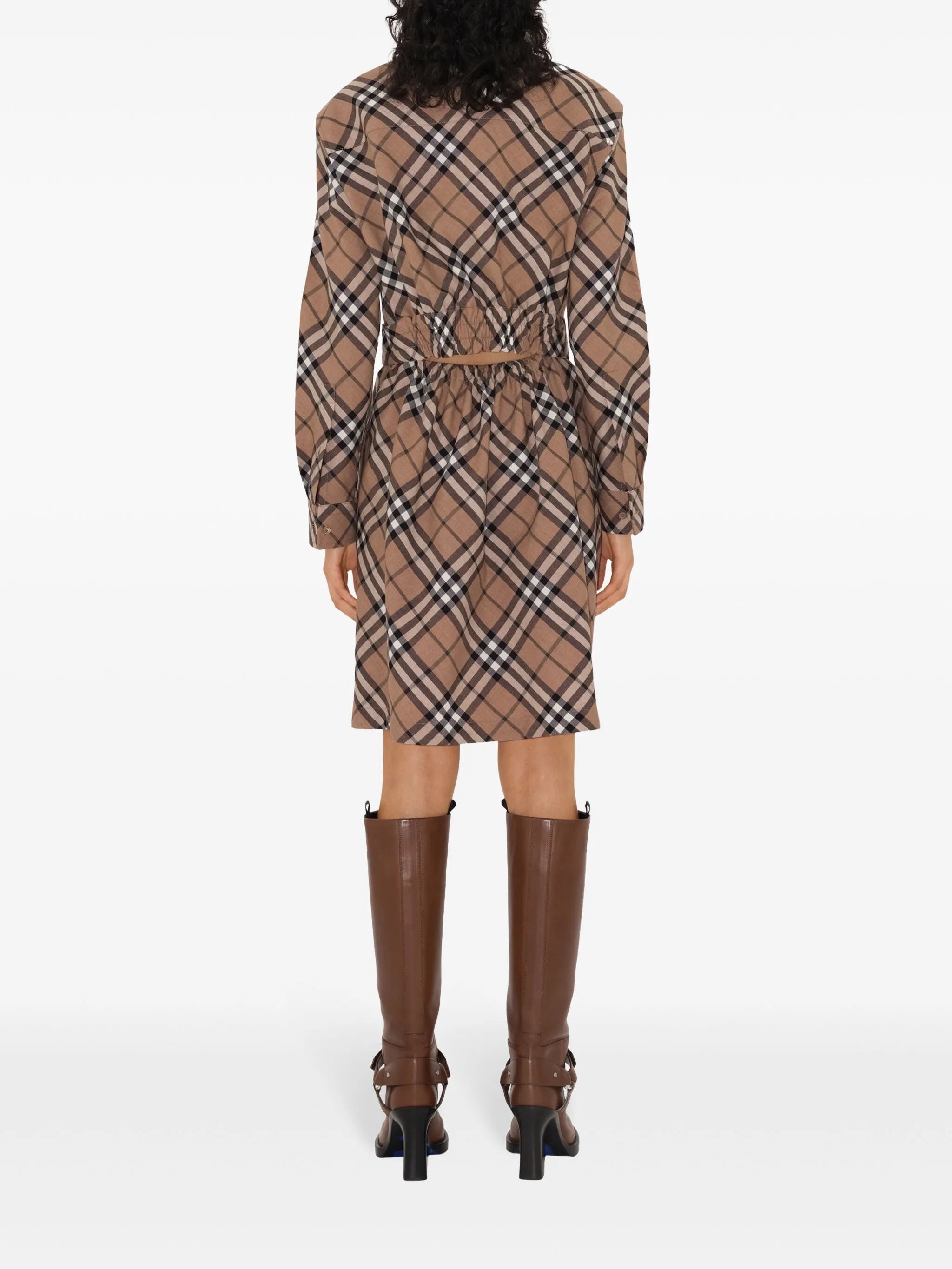 checked shirt dress