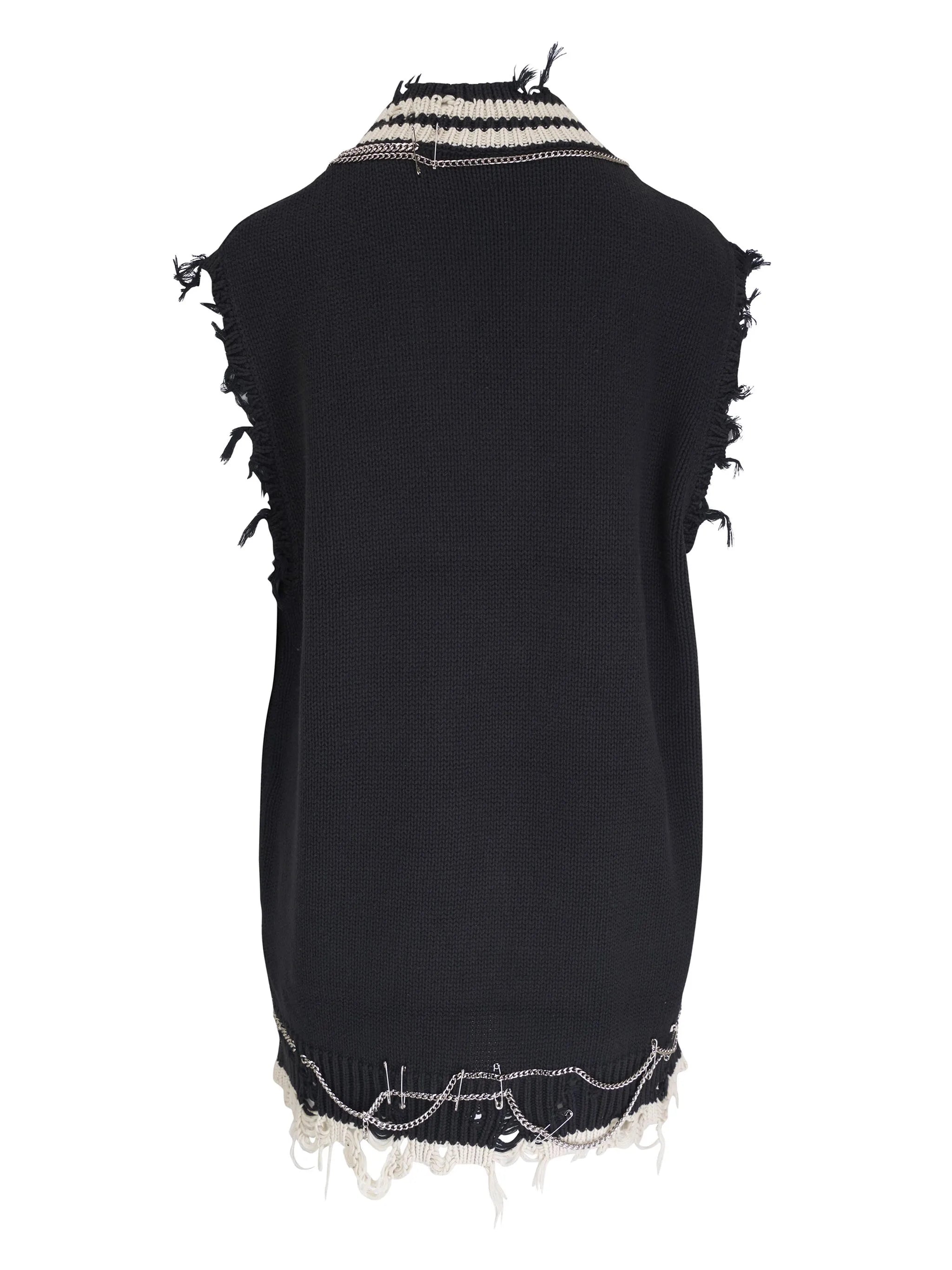 chain-embellished dress