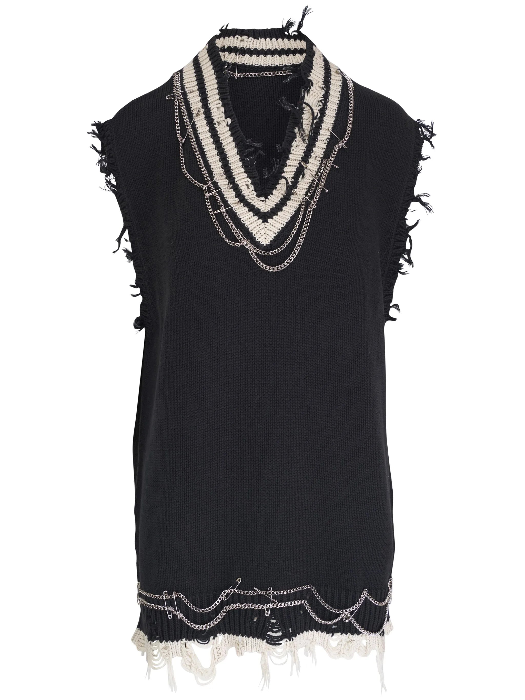 chain-embellished dress
