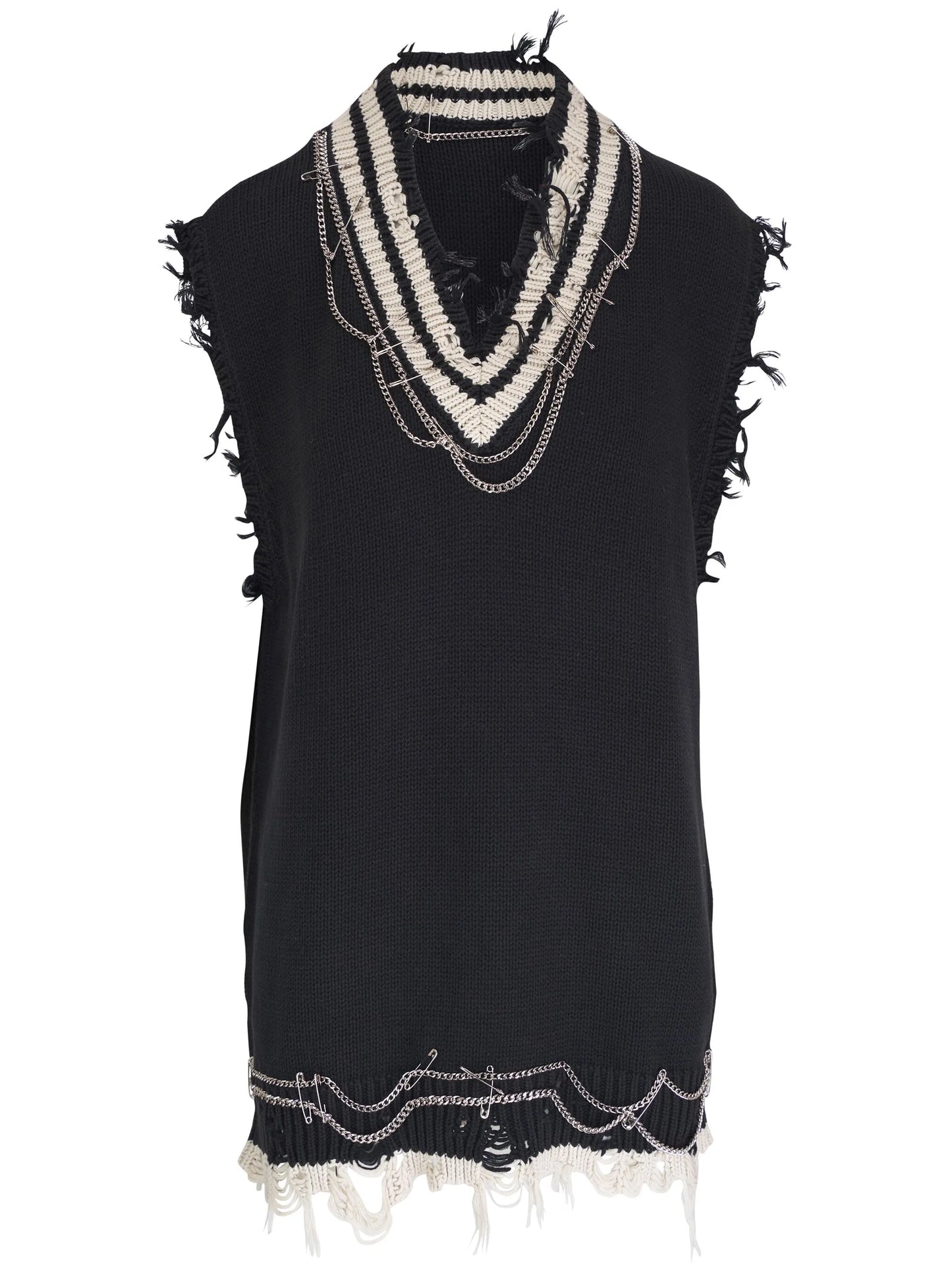 chain-embellished dress