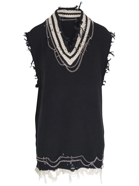 chain-embellished dress