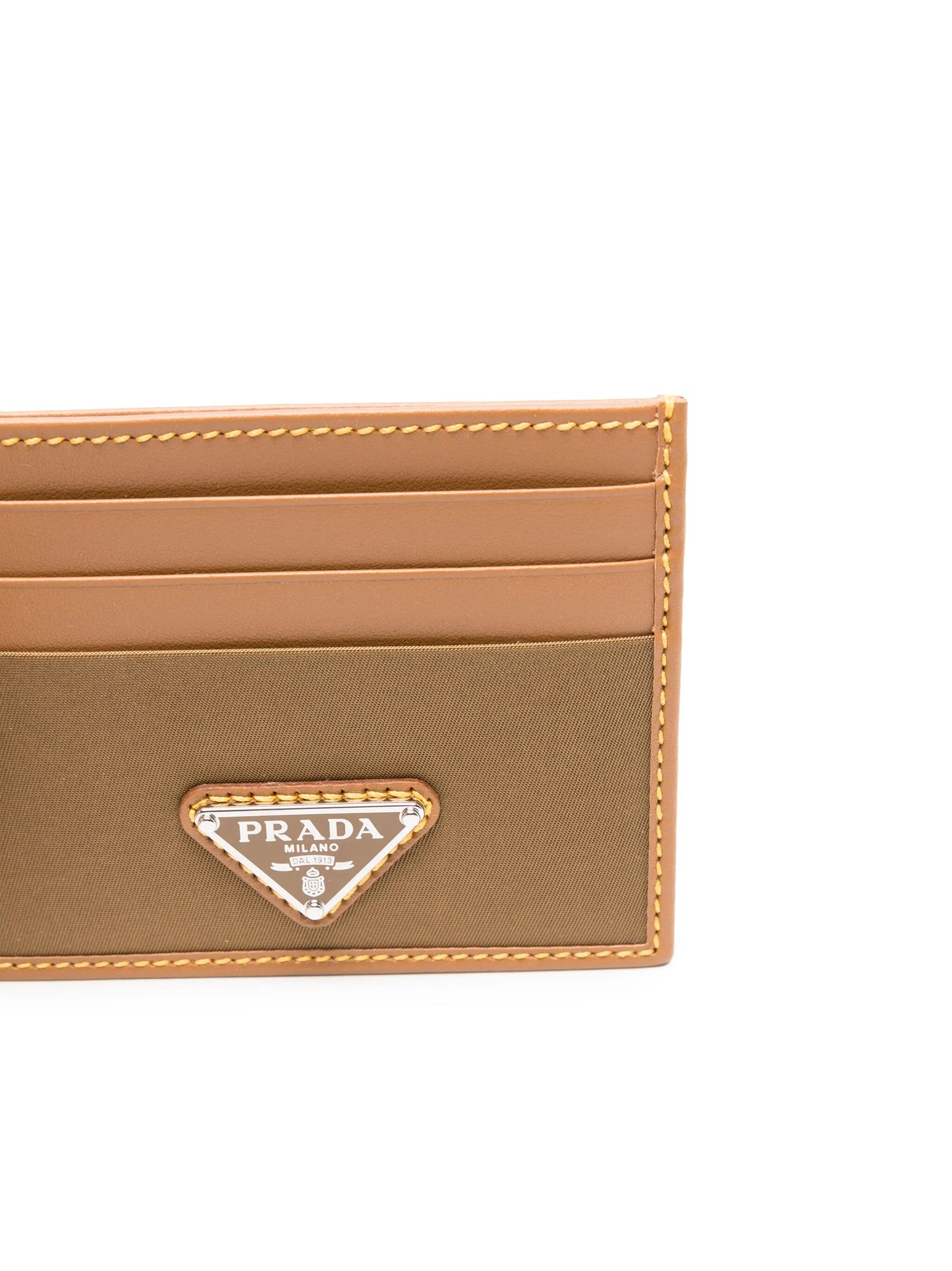 triangle-logo leather cardholder