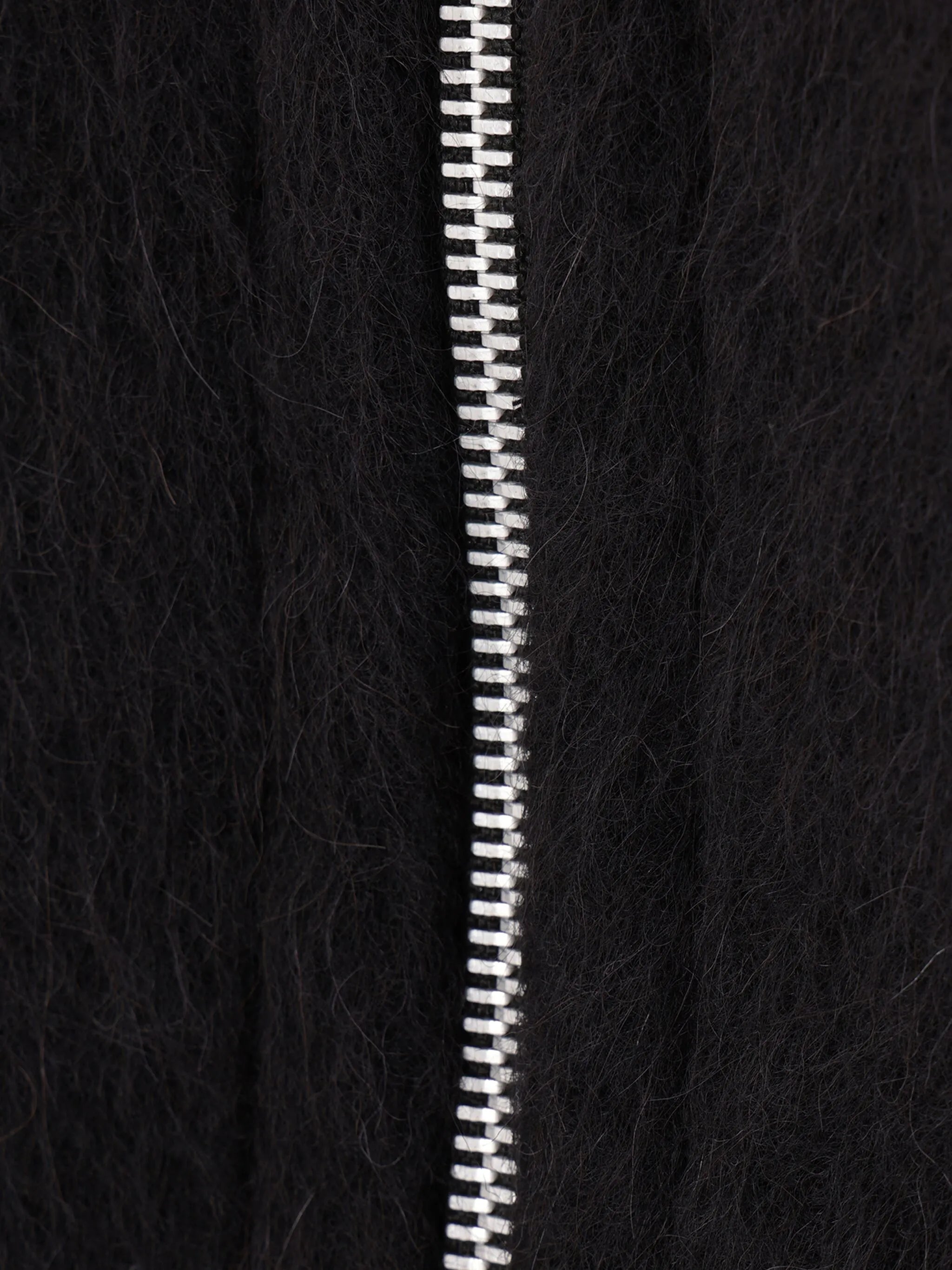 brushed zip-up hoodie