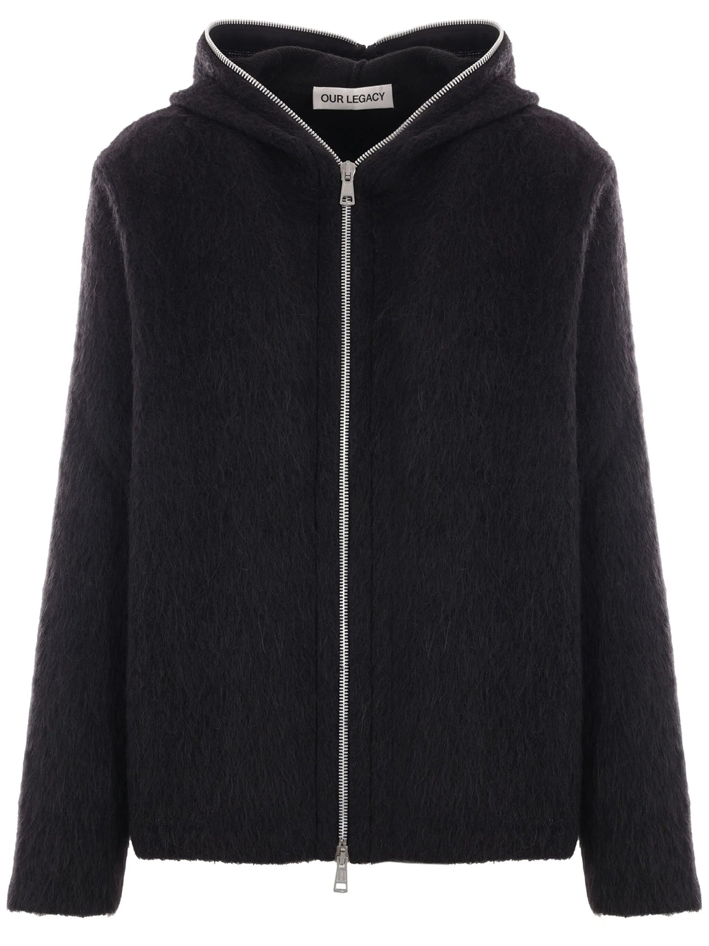 zip-fastening hoodie