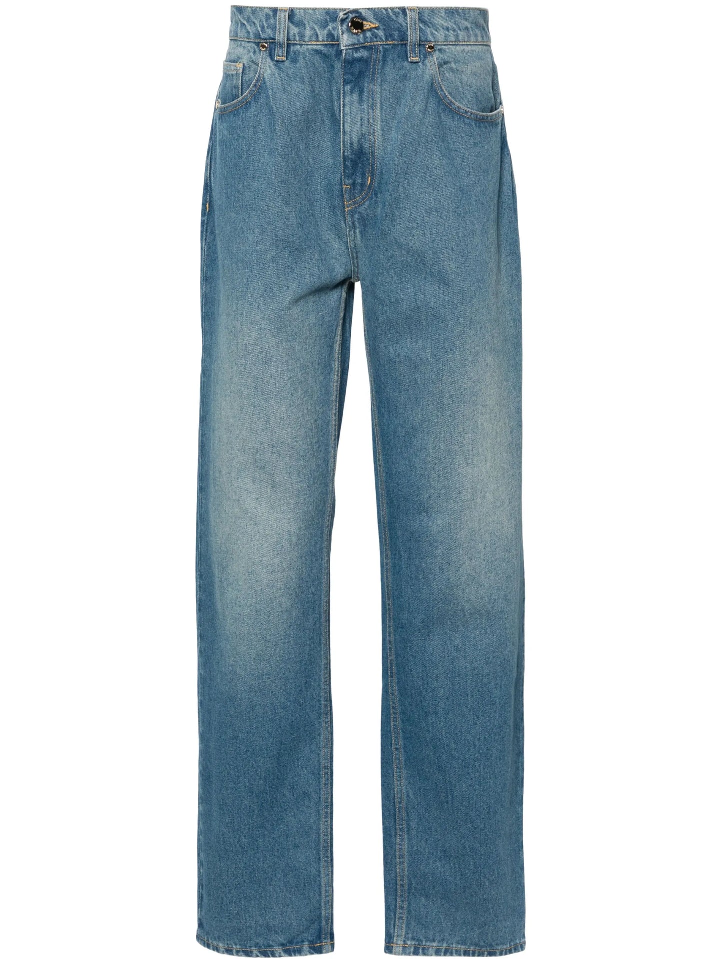 printed embroidered jeans