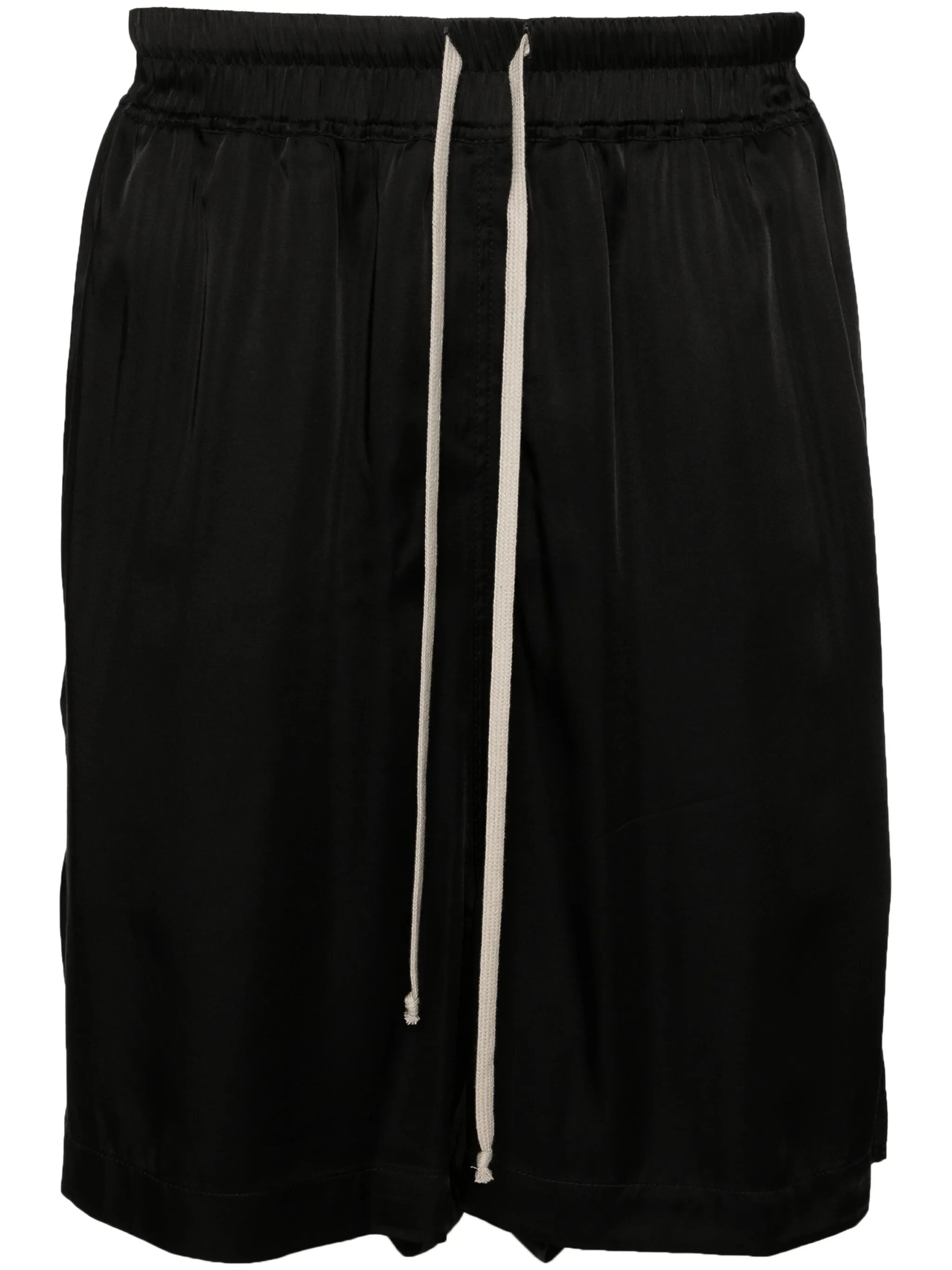 drawstring satin shorts