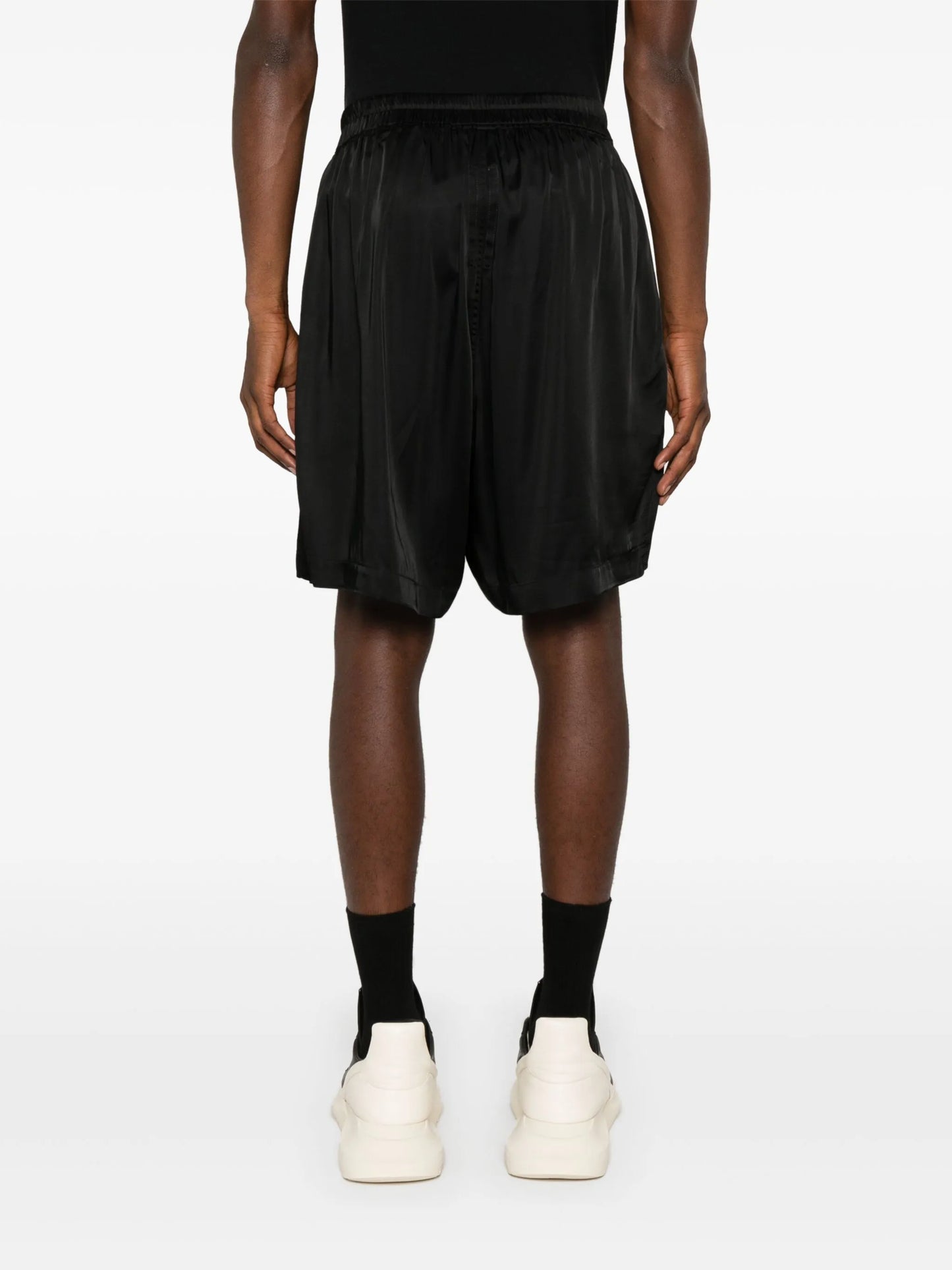 drawstring satin shorts