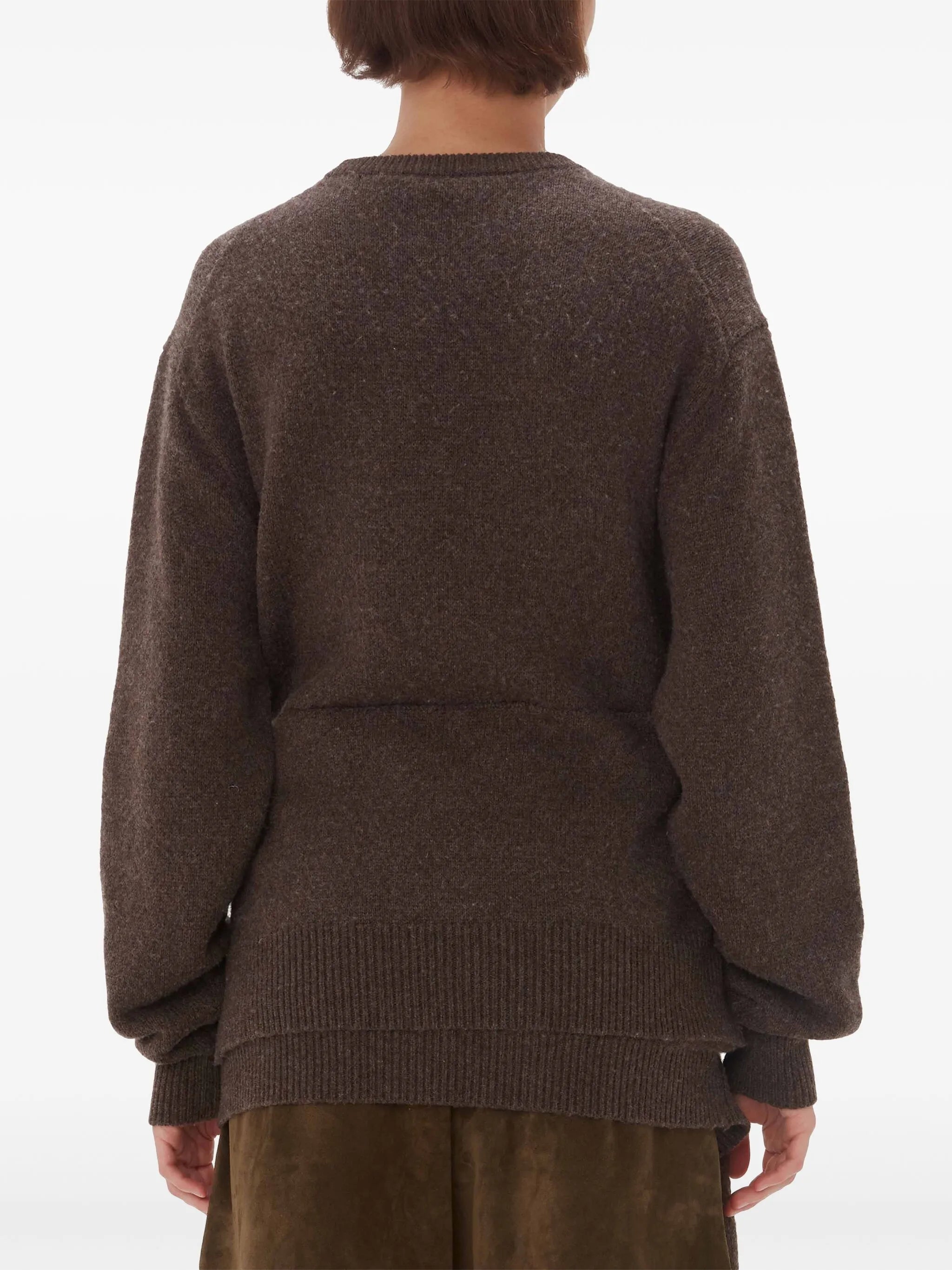 tie-front knit sweater