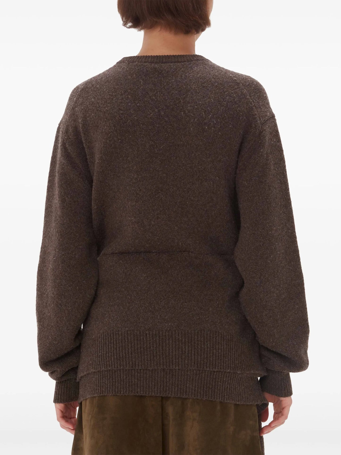 tie-front knit sweater