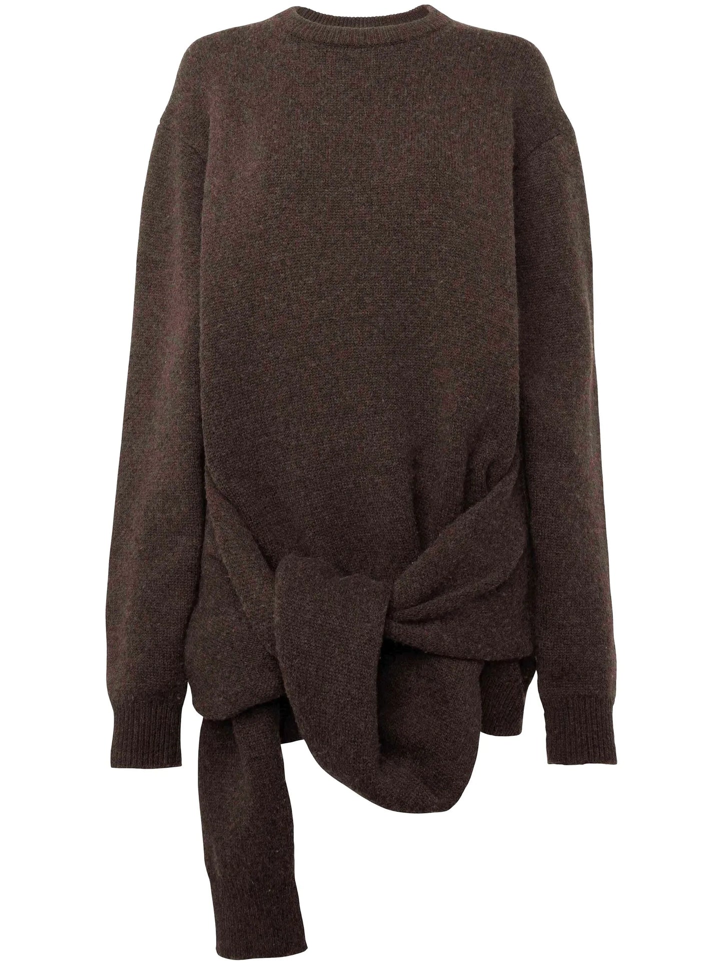 tie-front knit sweater