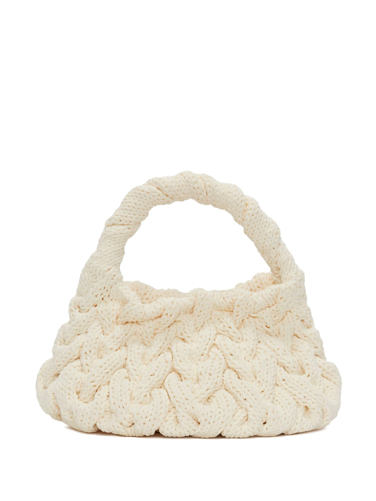 cable-knit tote bag