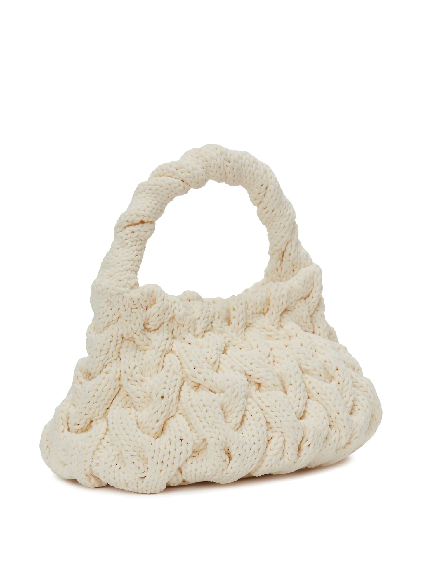 cable-knit tote bag